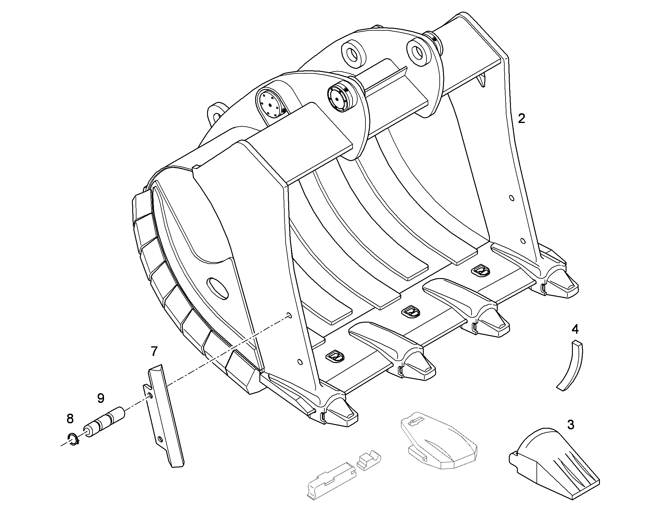 ЛОПАТА ОБРАТНАЯ HDV 10390090 LIEBHERR