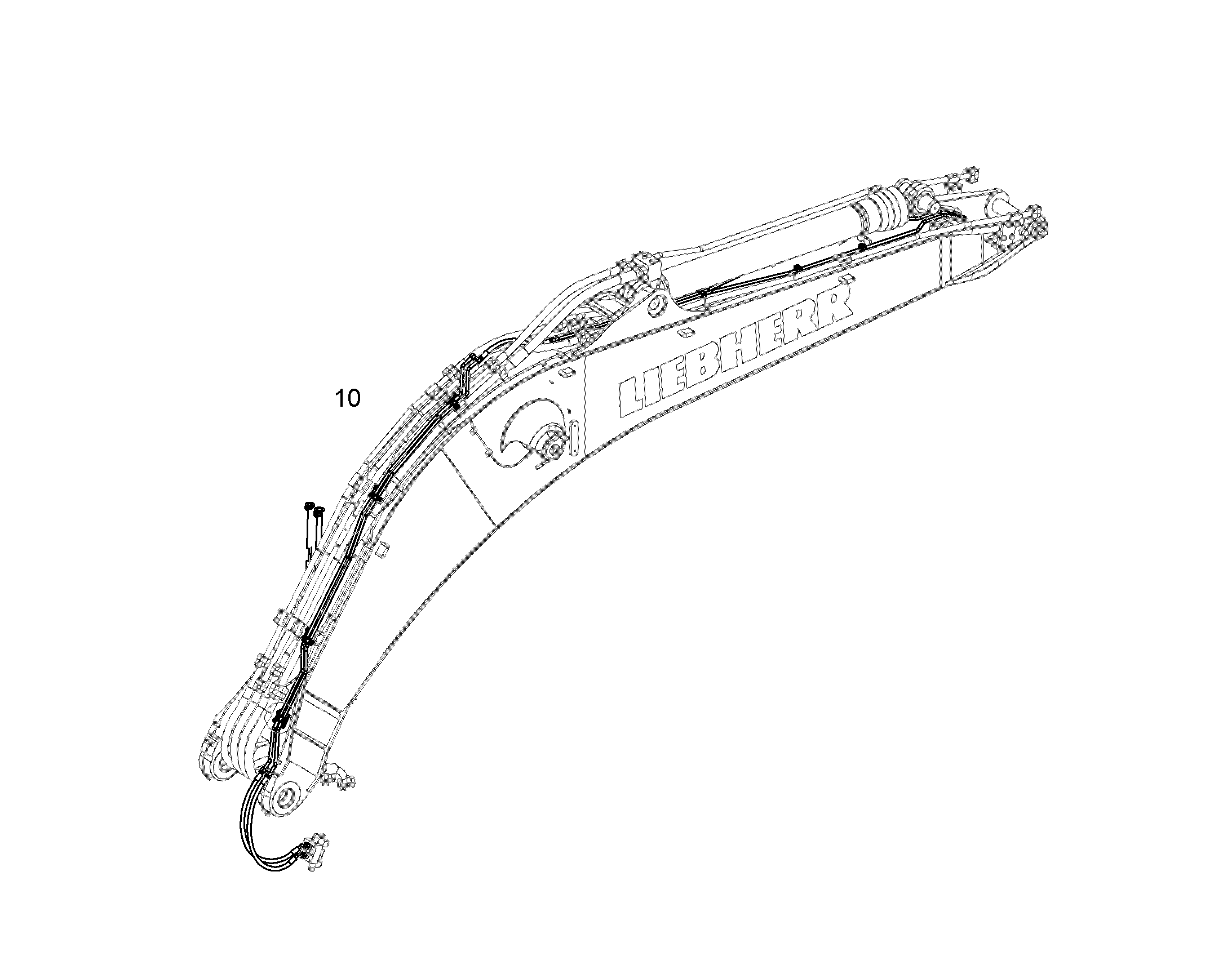 ПРОВОДКА ПРИВОД МЕХ. ПОВОРОТА 10088157 LIEBHERR