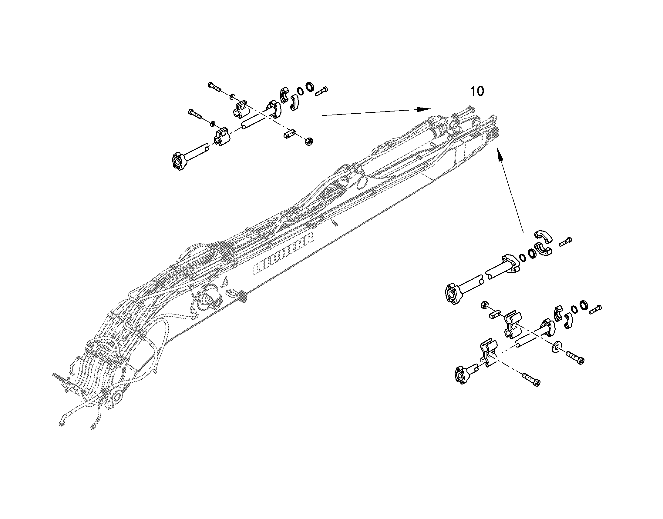 ПРОВОДКА МОНТАЖ AHS 10386103 LIEBHERR