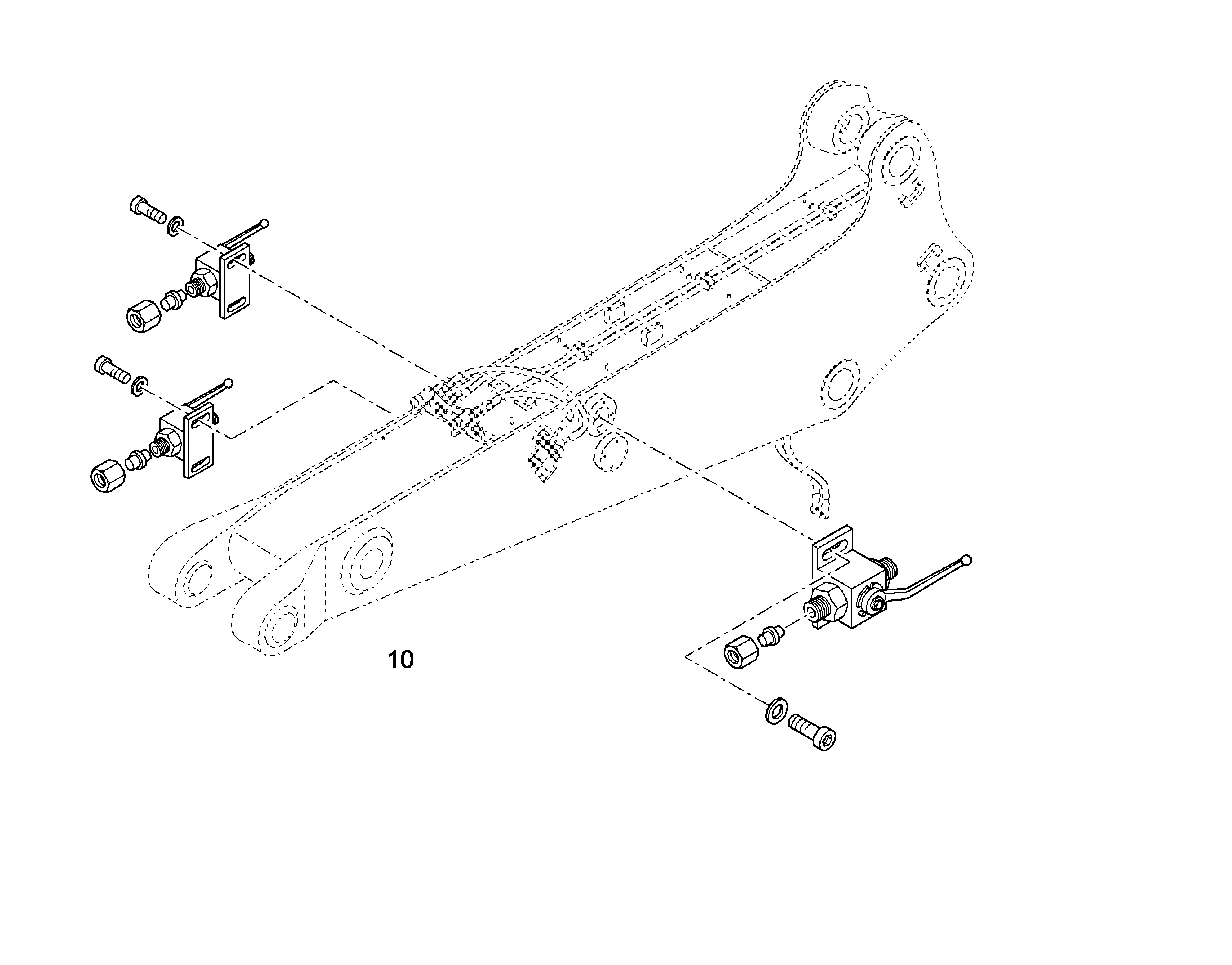 ПРОВОДКА МОНТАЖ AHS 10386415 LIEBHERR