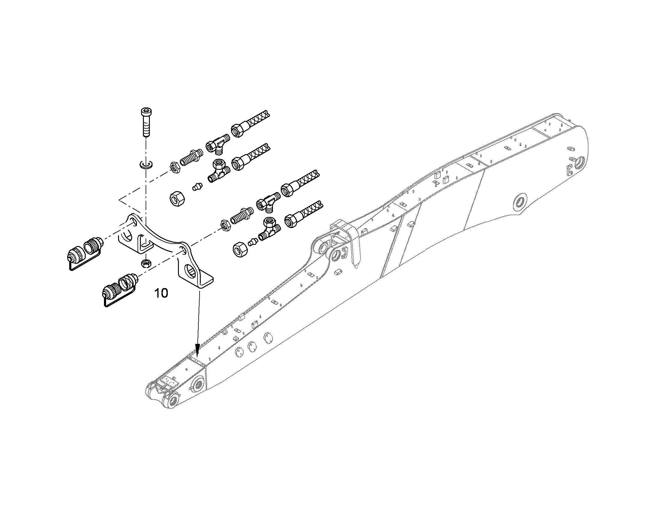 ПРОВОДКА ПРИВОД МЕХ. ПОВОРОТА 10385997 LIEBHERR