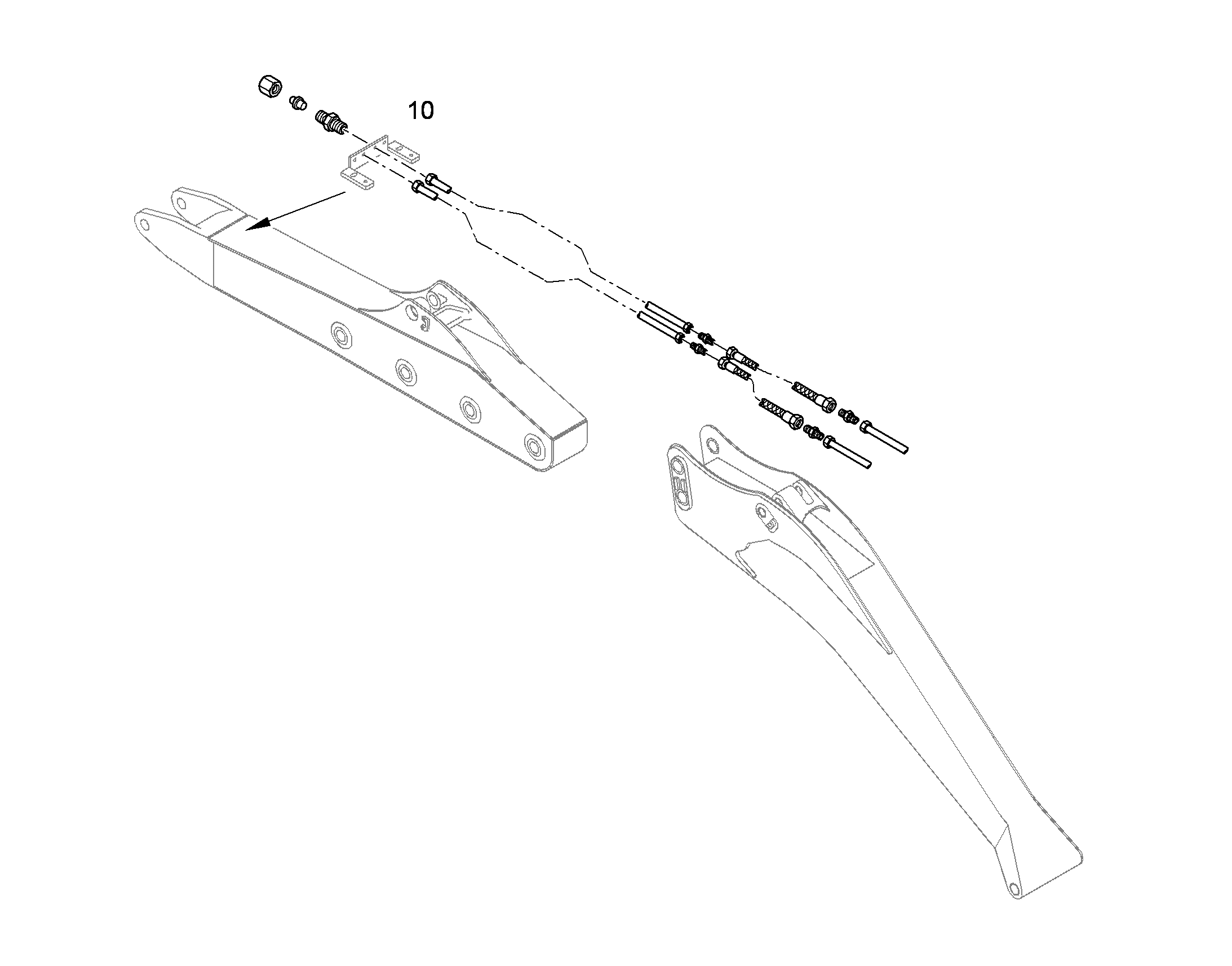 ПРОВОДКА ПРИВОД МЕХ. ПОВОРОТА 10383476 LIEBHERR