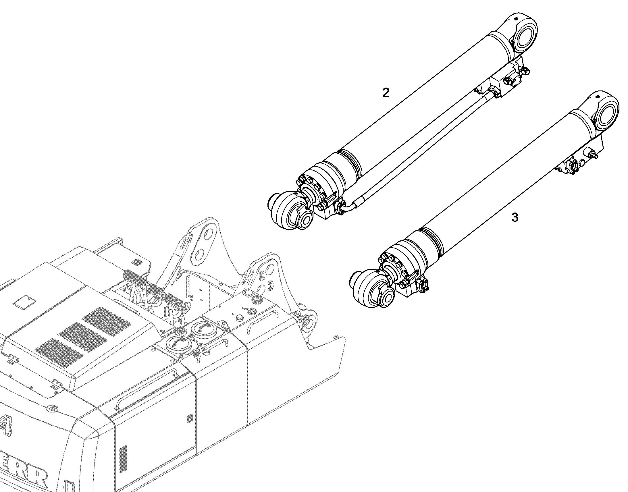 ПОДЪЕМНЫЙ ЦИЛИНДР СЛЕВА 10381685 LIEBHERR