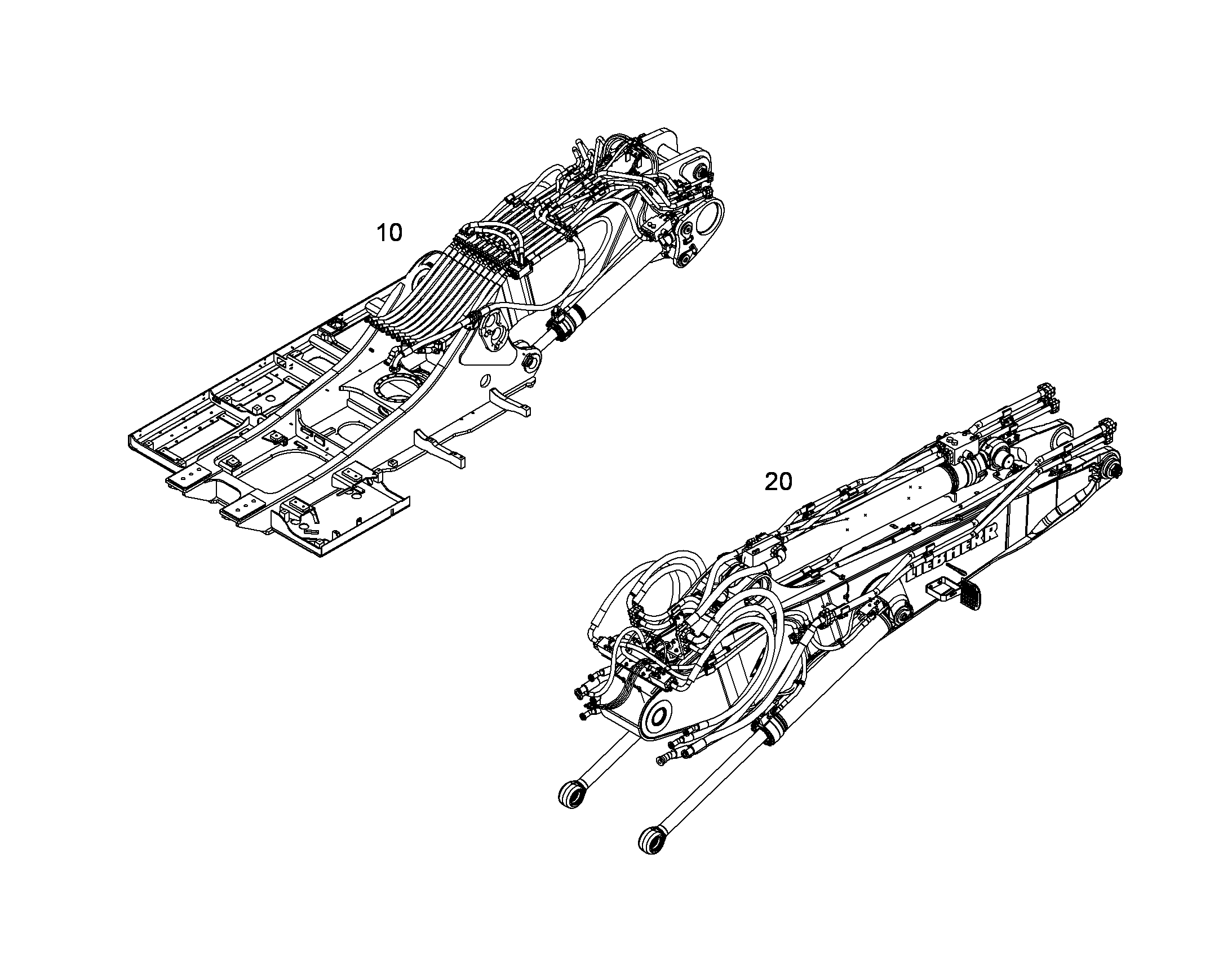 ПРОВОДКА МОНТАЖ AHS 10096770 LIEBHERR