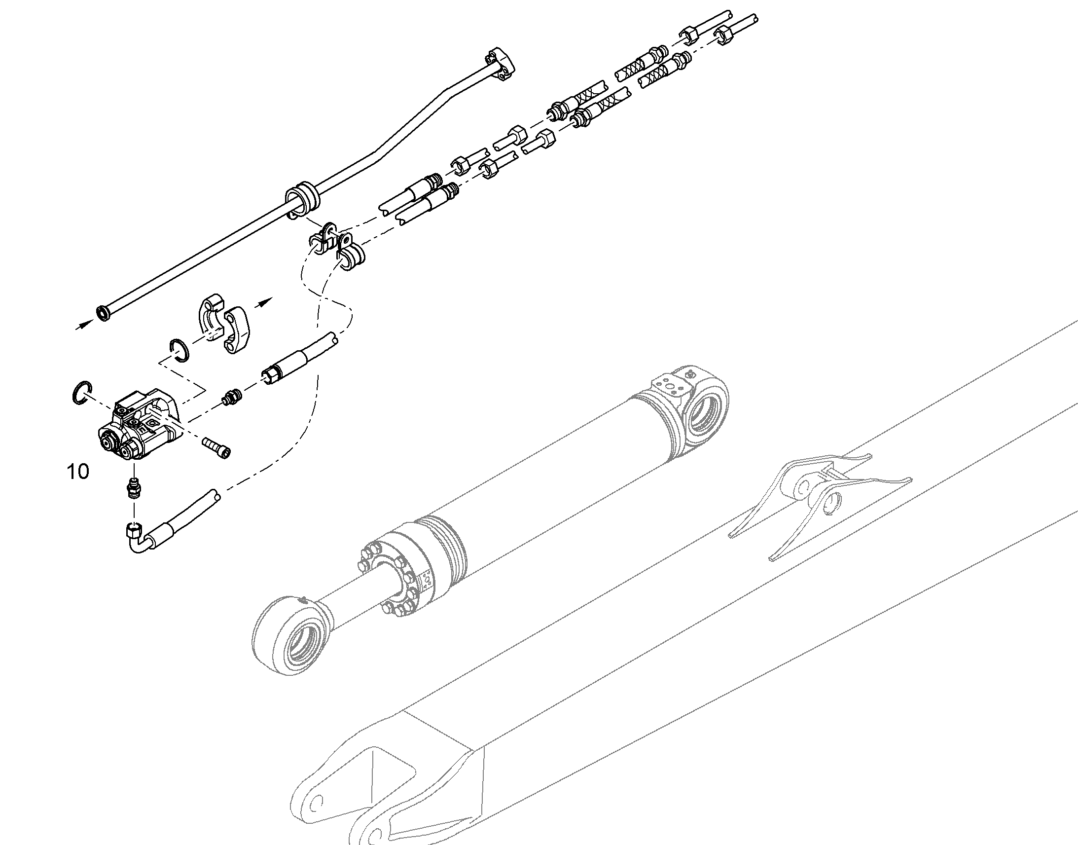 ЗАЩ.ТРУБЫ ЦИЛ.РУК. 10380864 LIEBHERR
