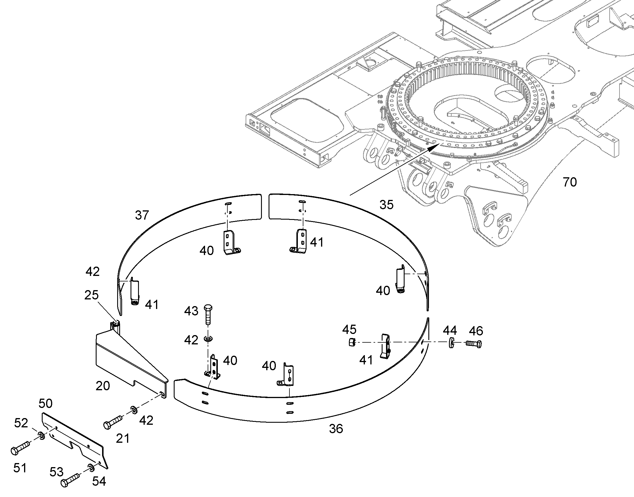 ПЕРЕОБОРУД. ПОВОР. ПЛАТФОРМЫ 10395707 LIEBHERR