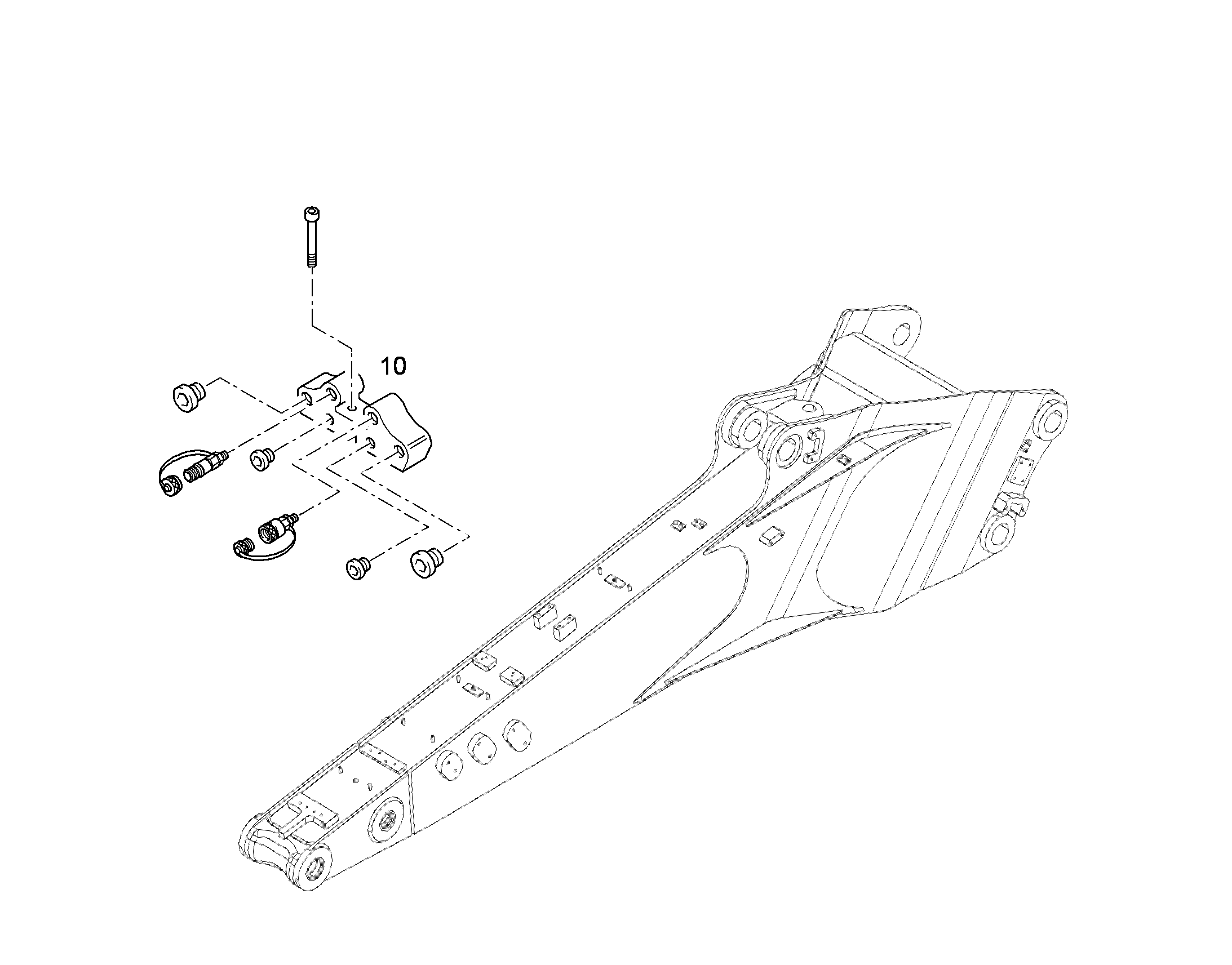ПРОВОДКА ПРИВОД МЕХ. ПОВОРОТА 10397974 LIEBHERR