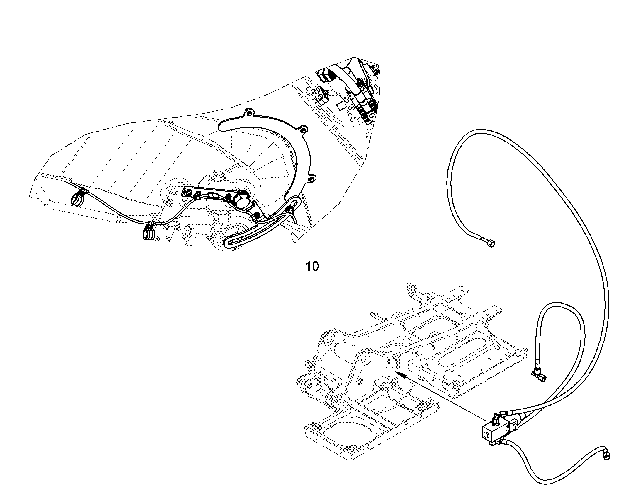 ОТКЛЮЧЕНИЕ ЦИЛИНДРА РУКОЯТИ 10392004 LIEBHERR