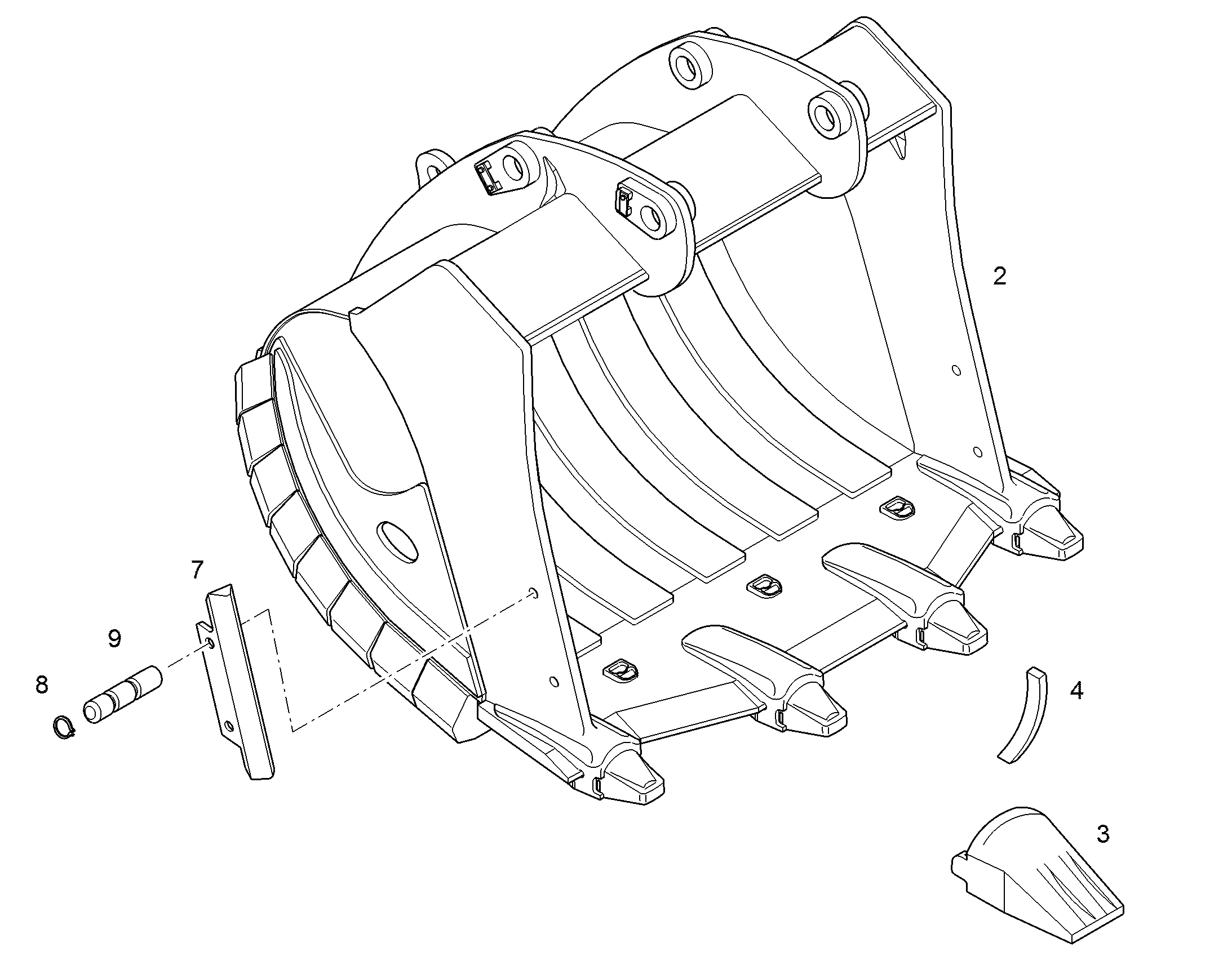 ЛОПАТА ОБРАТНАЯ HDV 10396954 LIEBHERR