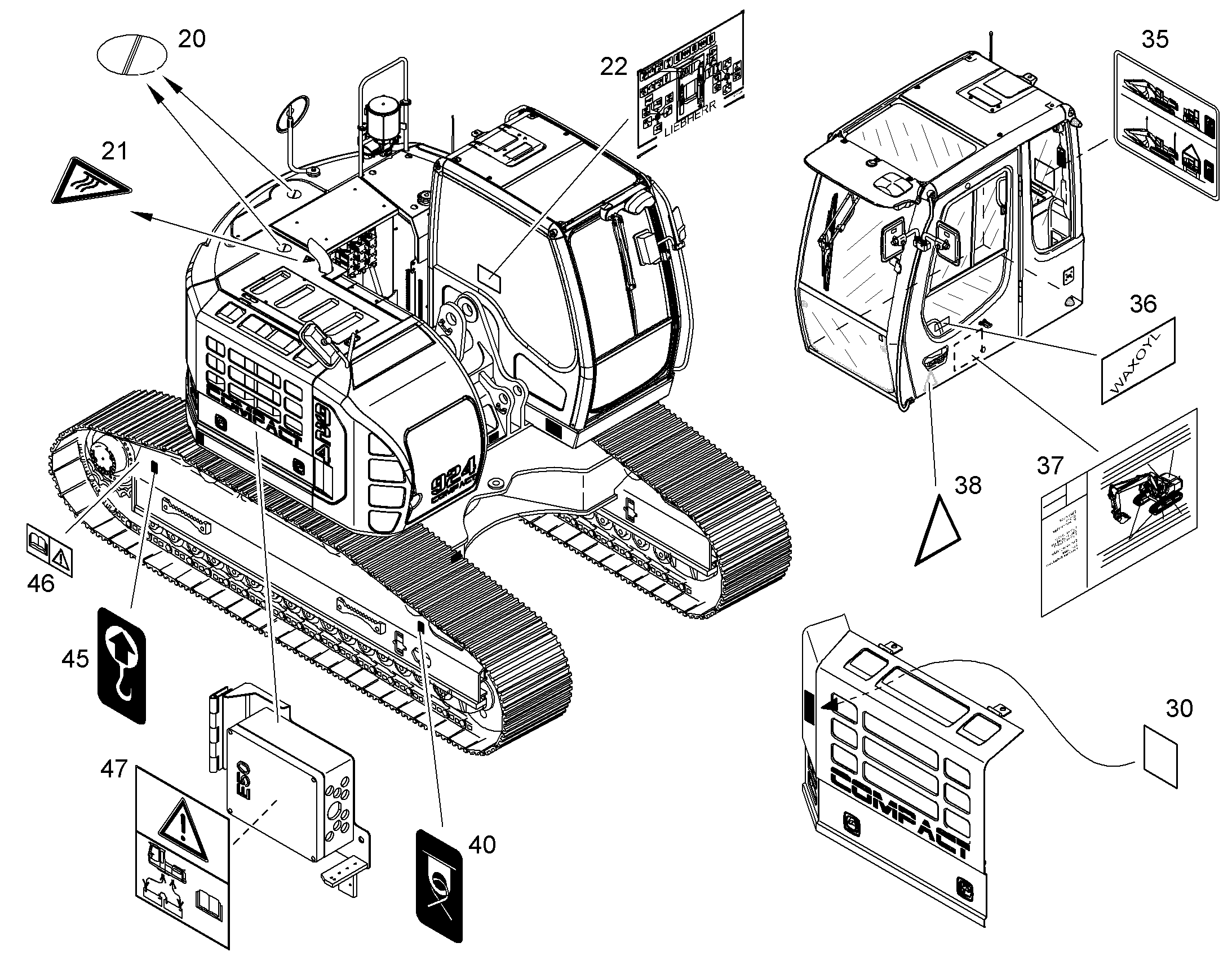 ПЛАН СМАЗКИ R924COMP(TIER3A) 10840319 LIEBHERR