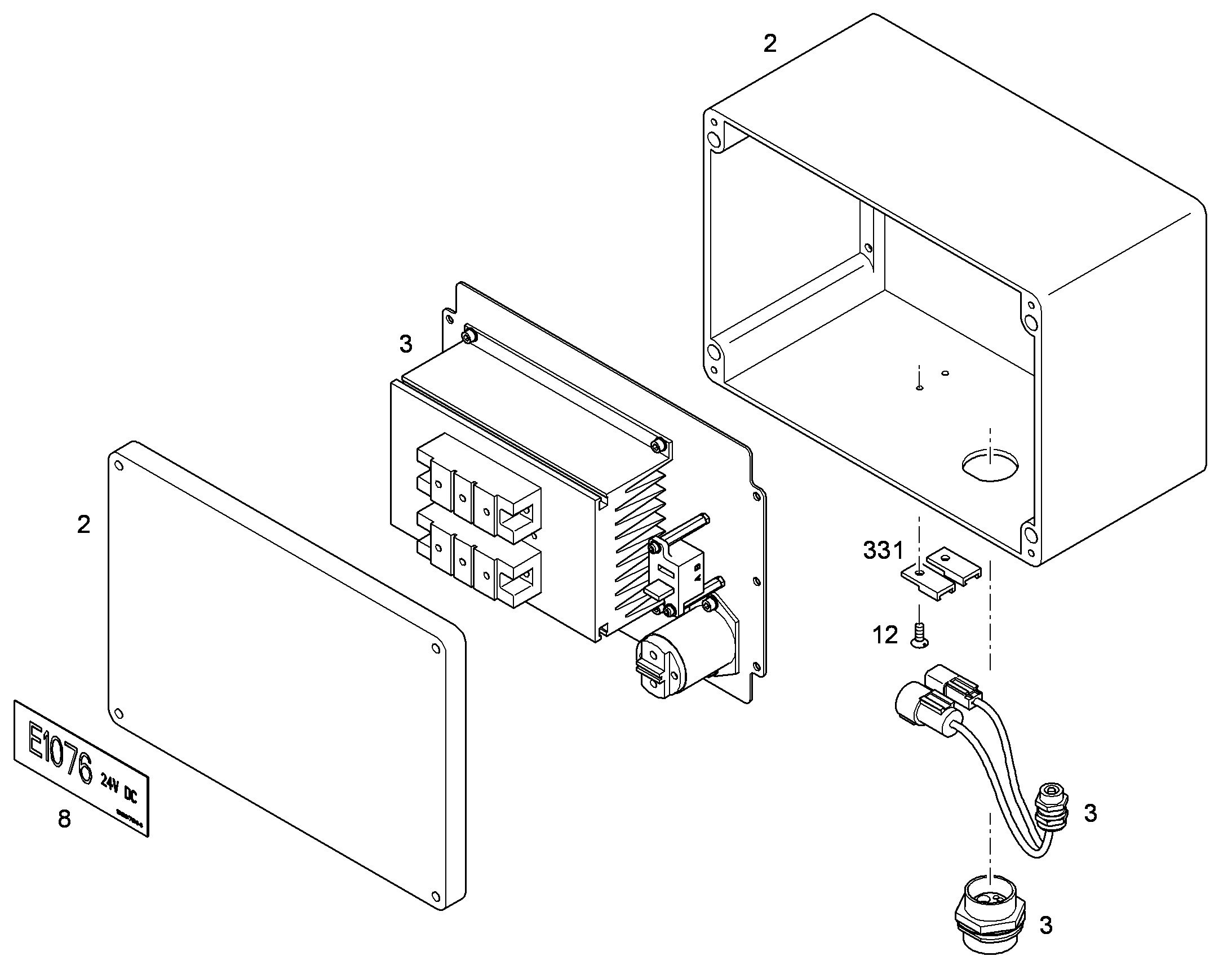 ЭТИКЕТКА E1076 24V DC 130mmX50mm 10387044 LIEBHERR