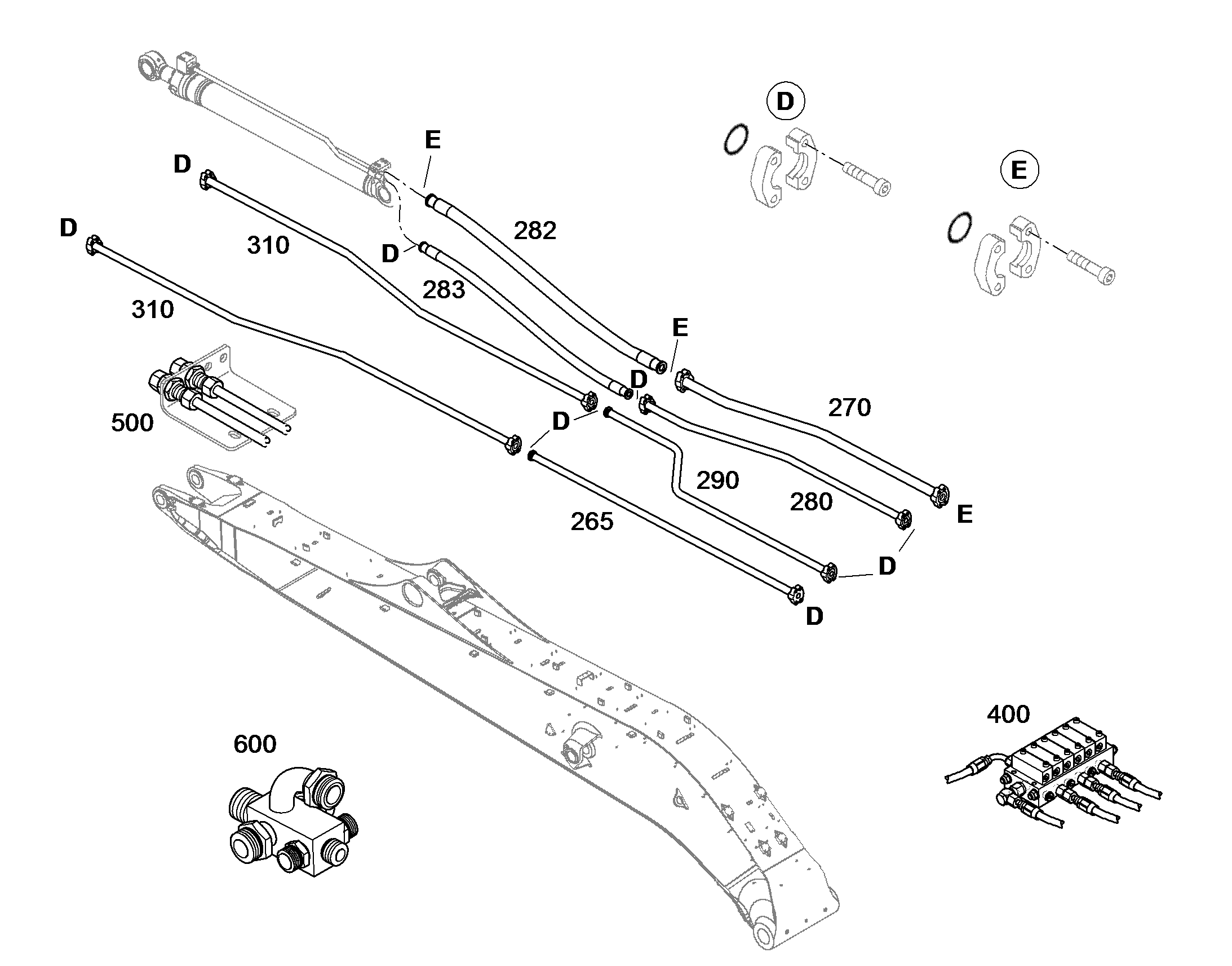 ПРОВОДКА ПРИВОД МЕХ. ПОВОРОТА 10381620 LIEBHERR