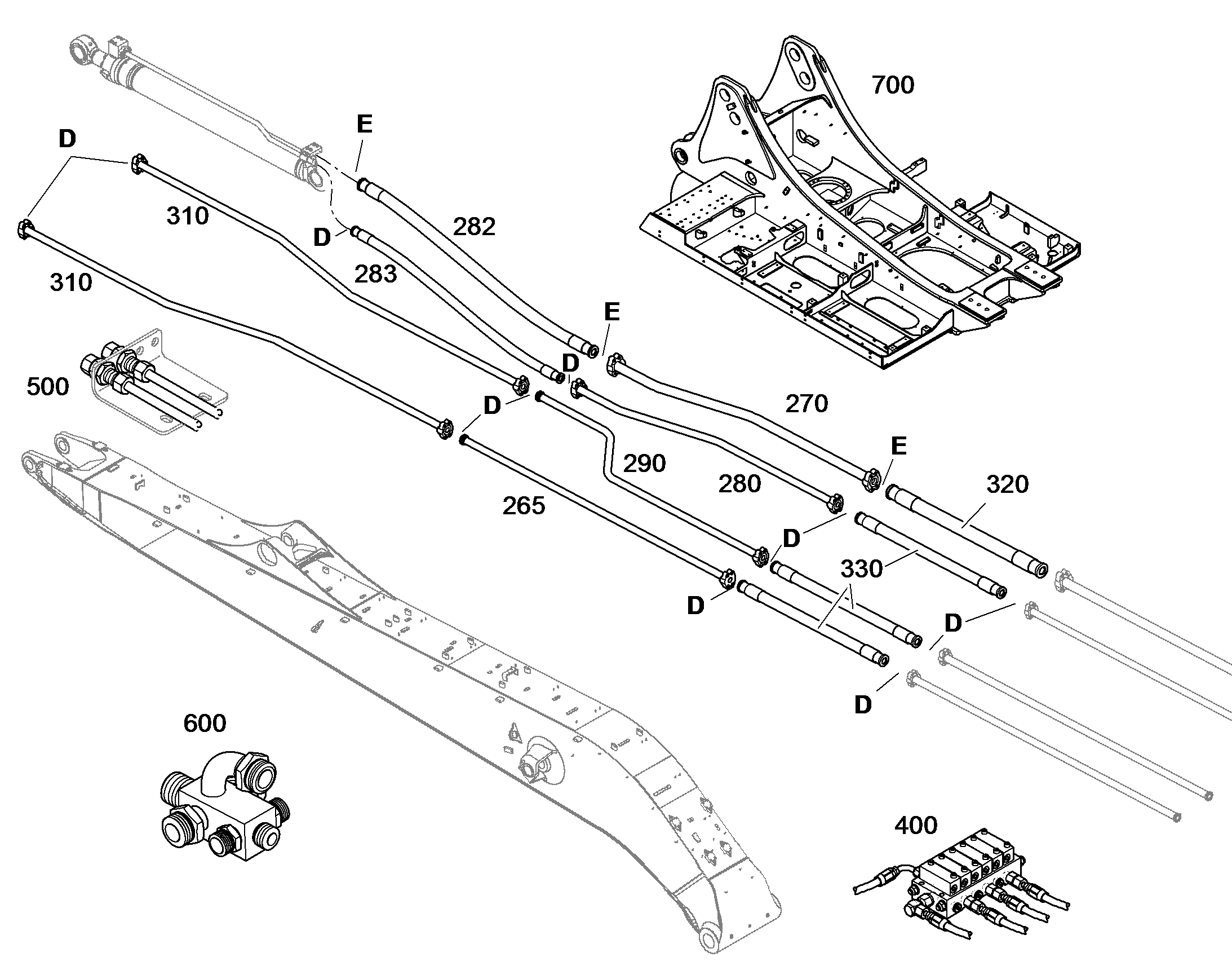 ПРОВОДКА ПРИВОД МЕХ. ПОВОРОТА 10386054 LIEBHERR