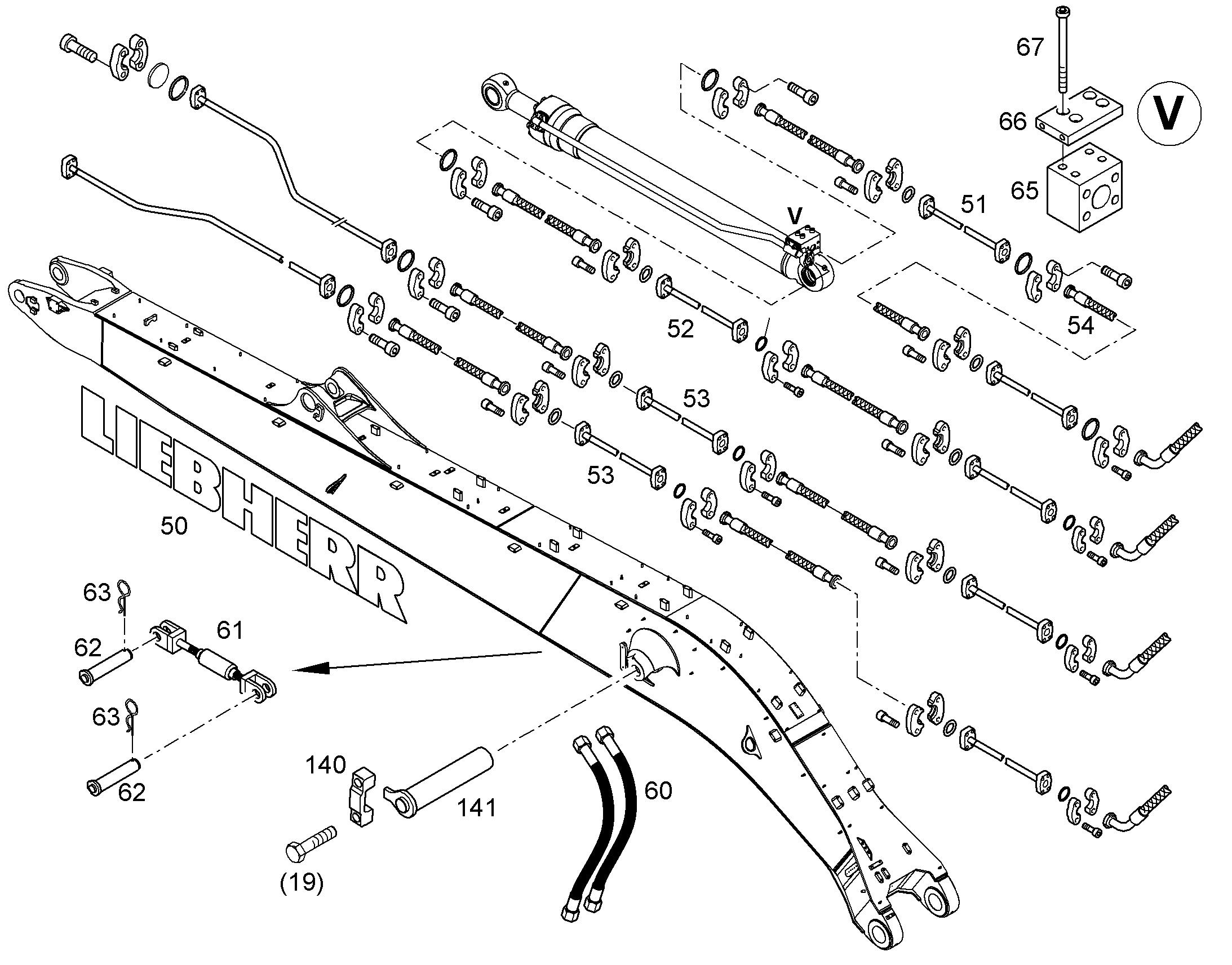 ПРОВОДКА ПРИВОД МЕХ. ПОВОРОТА 10385059 LIEBHERR