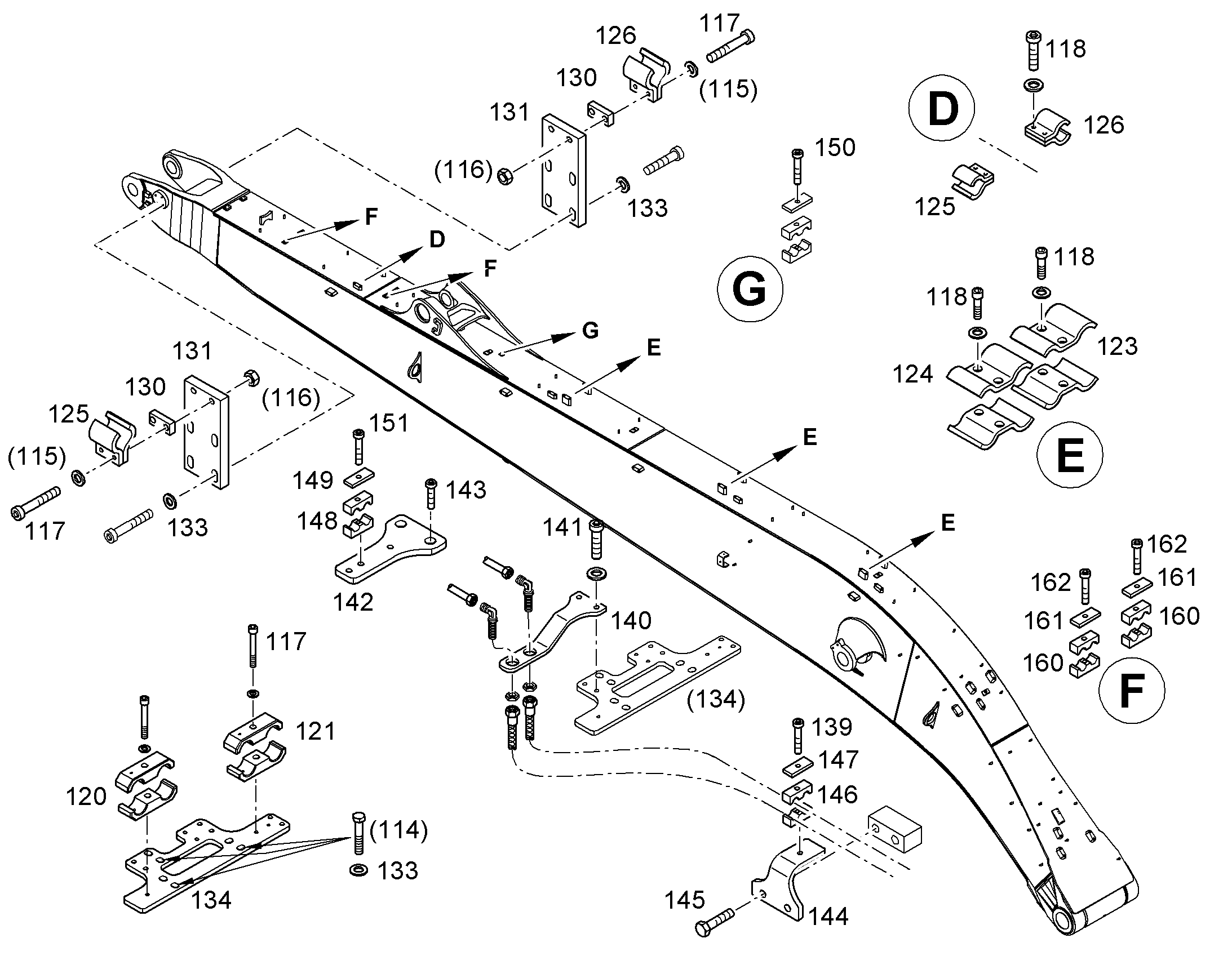 ПРОВОДКА МОНТАЖ AHS 10380855 LIEBHERR