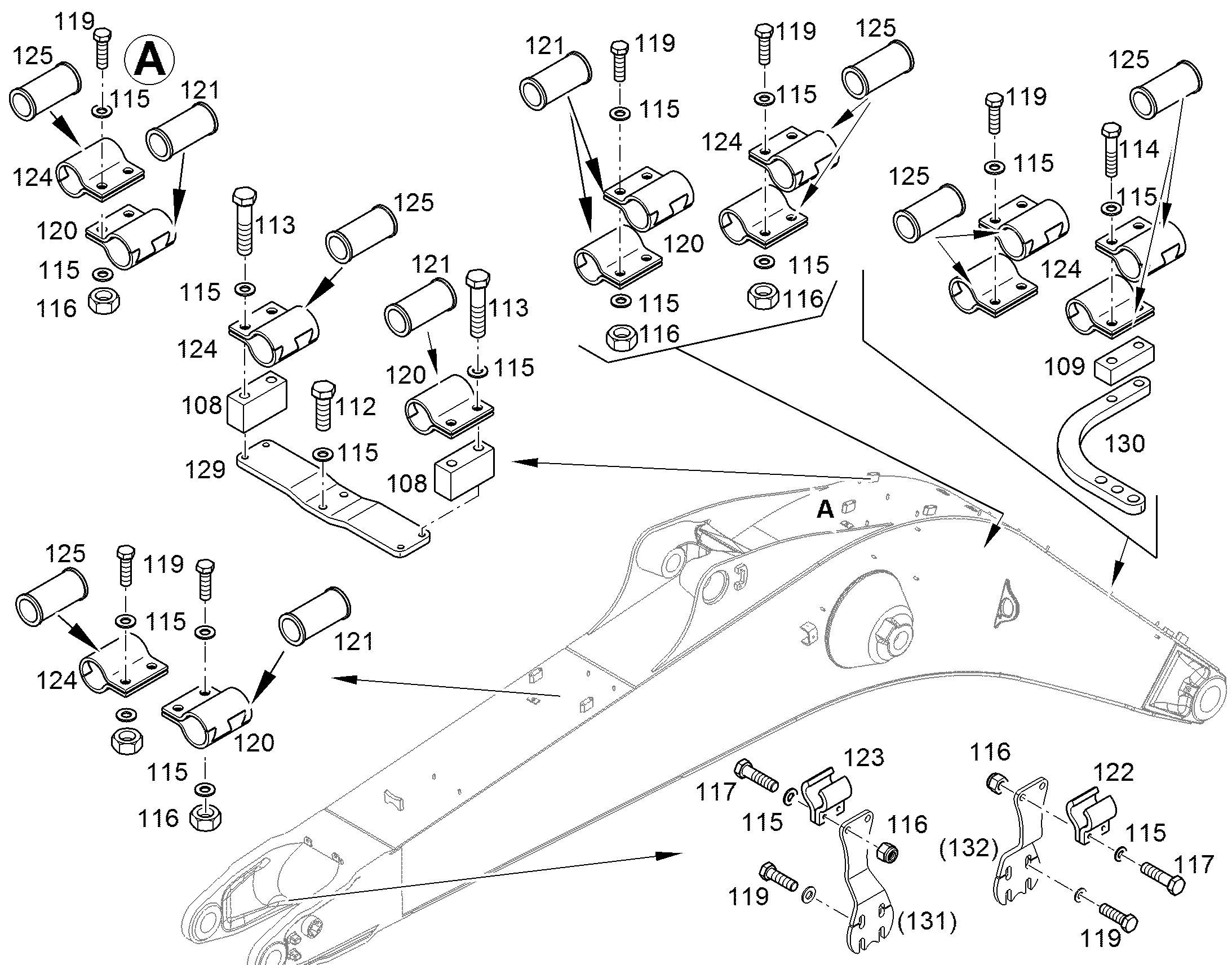 ПРОВОДКА МОНТАЖ AHS 10389342 LIEBHERR