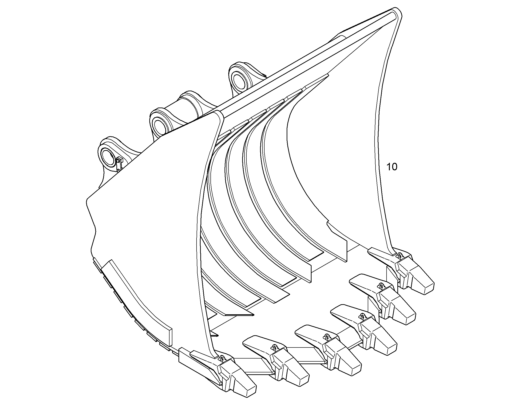 КОВШ ОТКИДНОЙ 2570mm 5,2m³ 10821433 LIEBHERR