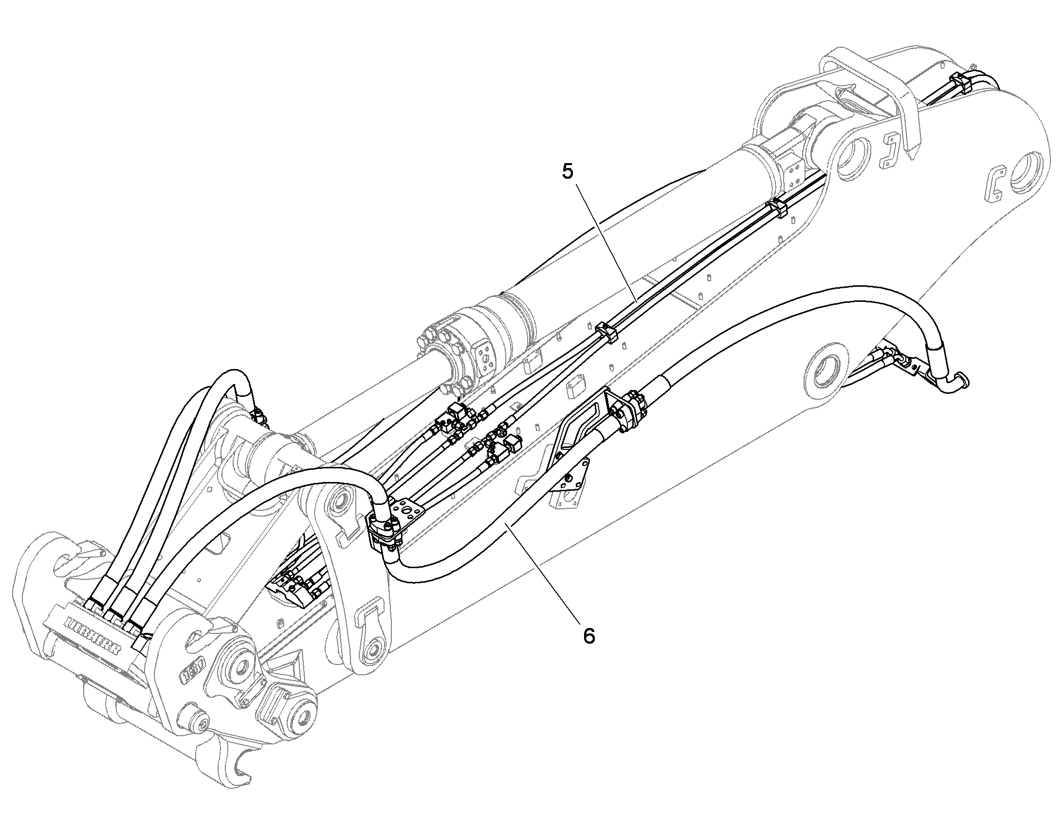 ПРОВОДКА МОНТАЖ AHS 10403098 LIEBHERR