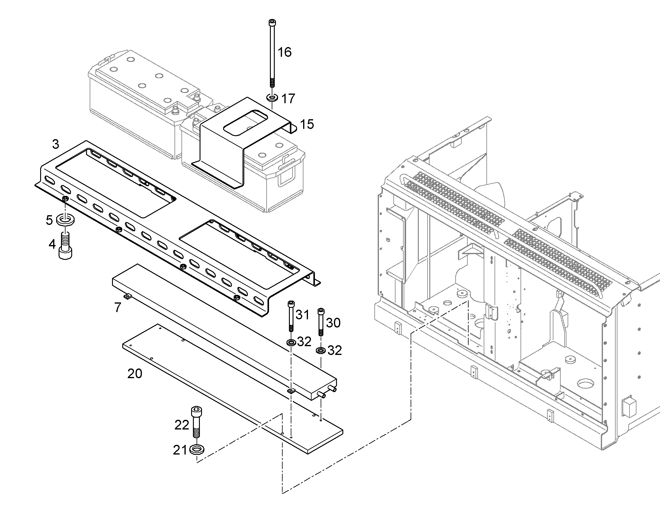 ПОДДОН АККУМУЛЯТОРНЫЙ 10376052 LIEBHERR