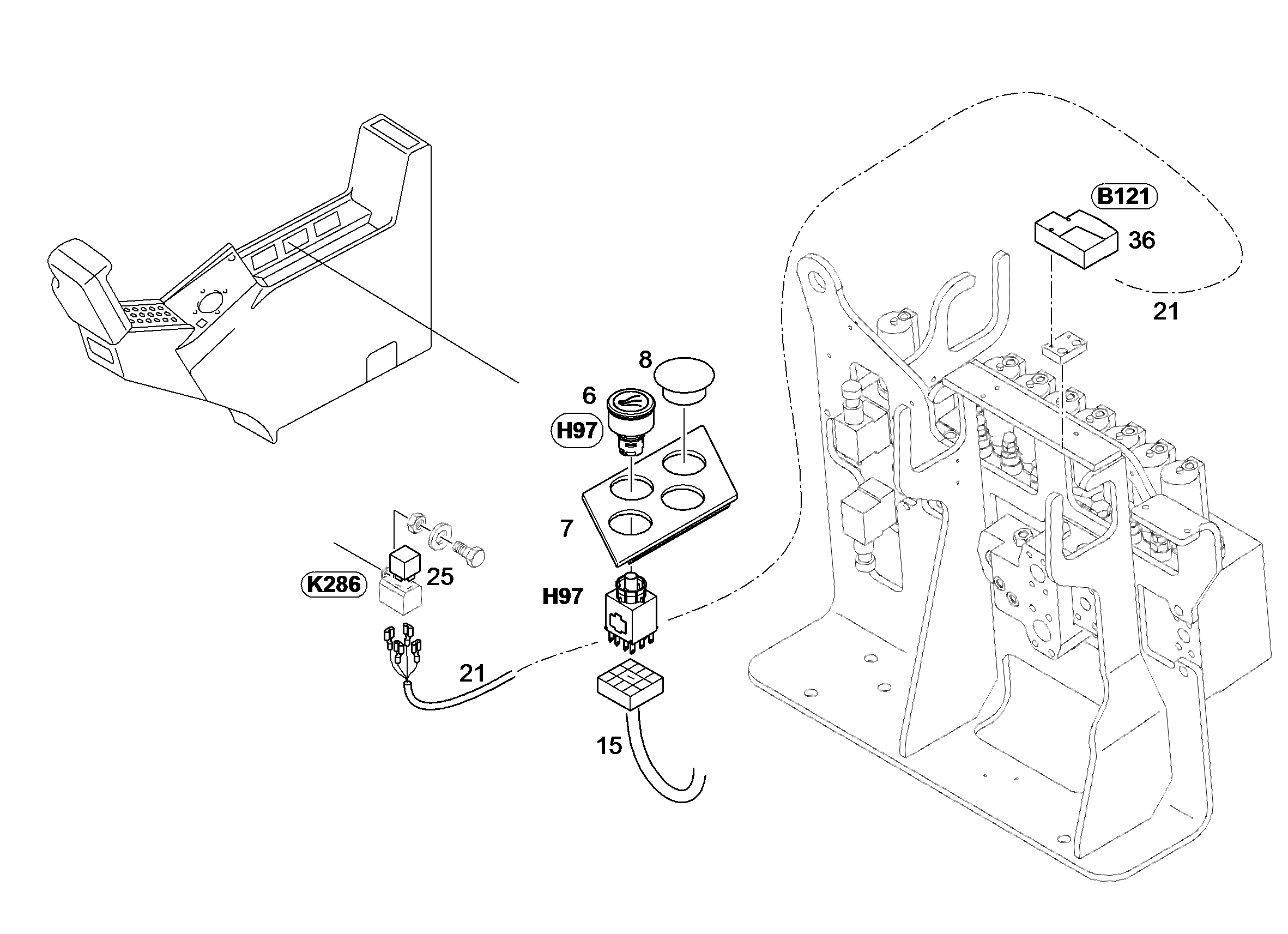 КОМПЛЕКТ КАБЕЛЕЙ B121-Y360 10390968 LIEBHERR