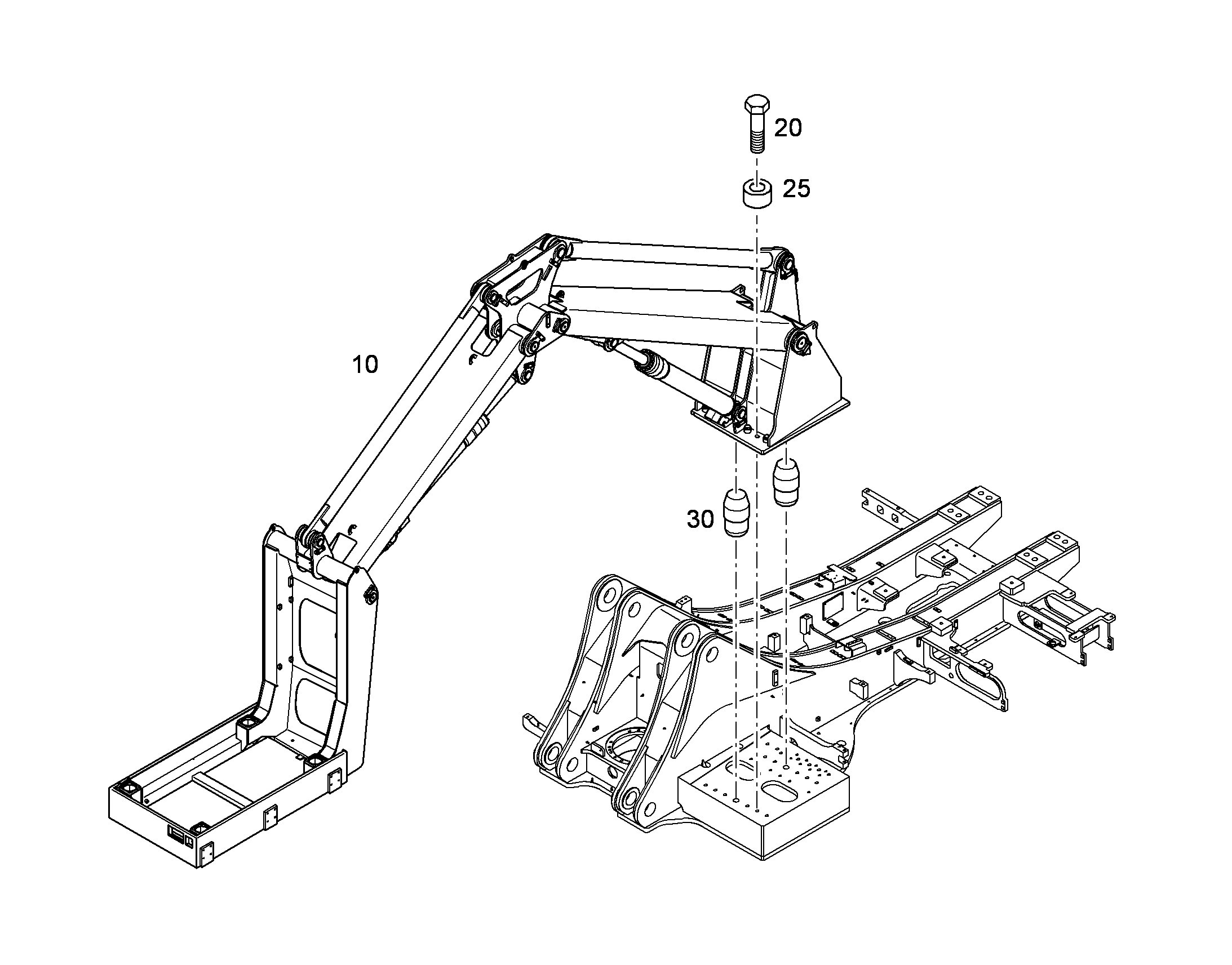 МЕХАНИЗМ ПОДЪЕМА КАБИНЫ 10471045 LIEBHERR