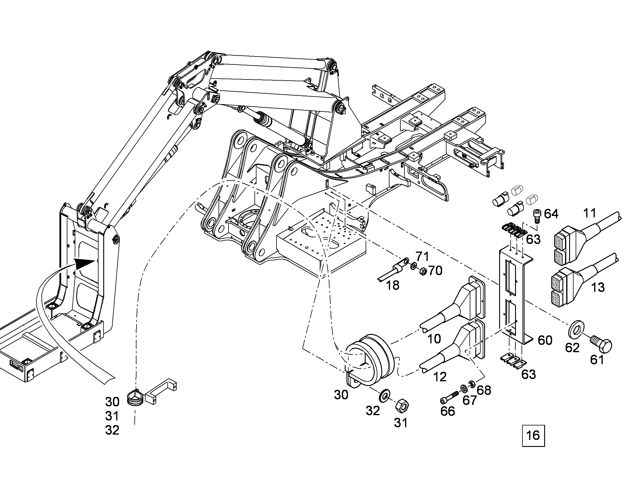 УДЛИНЕНИЕ, КОМПЛЕКТ КАБЕЛЕЙ X845 10382534 LIEBHERR