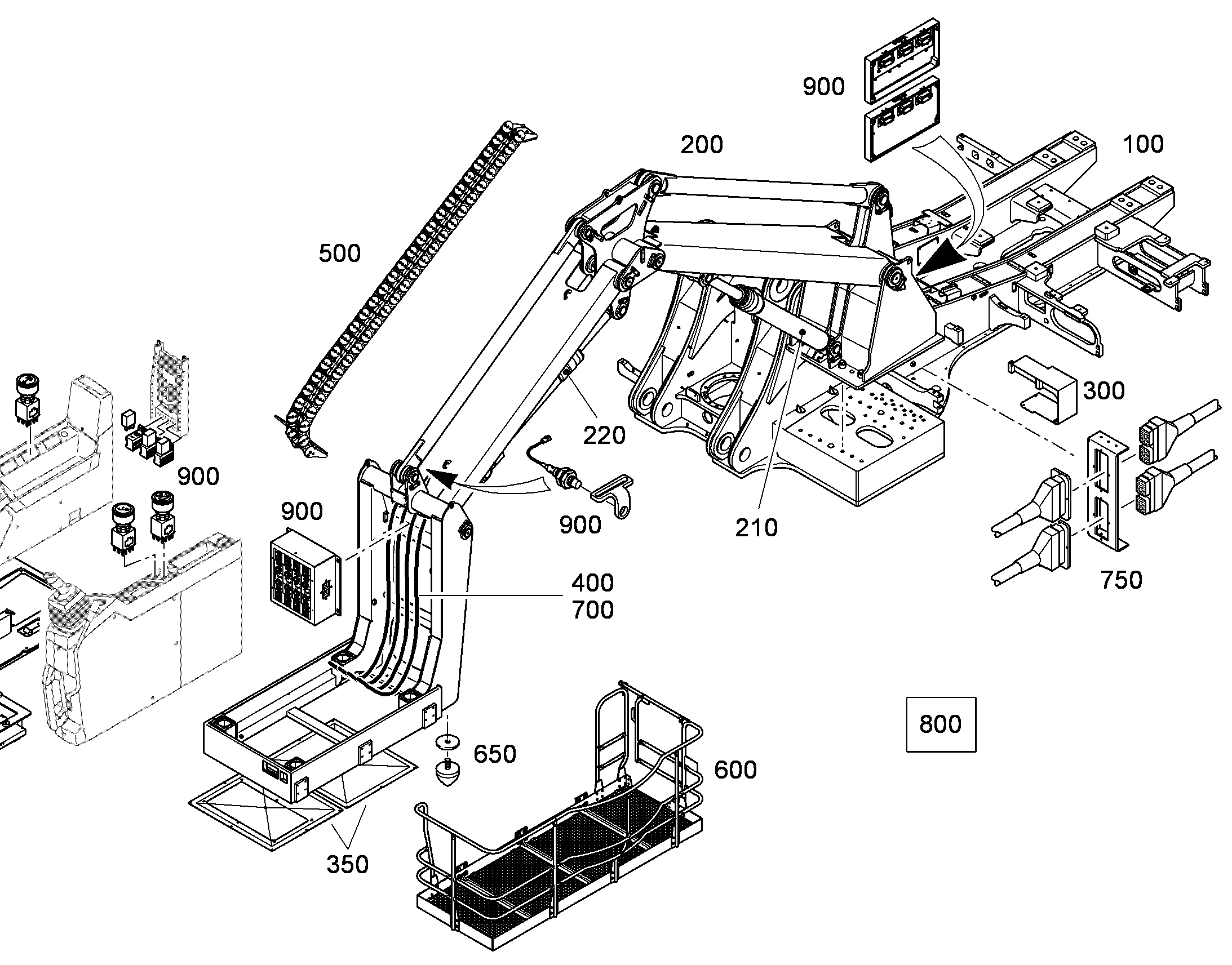 УДЛИНЕНИЕ, КОМПЛЕКТ КАБЕЛЕЙ 10382525 LIEBHERR
