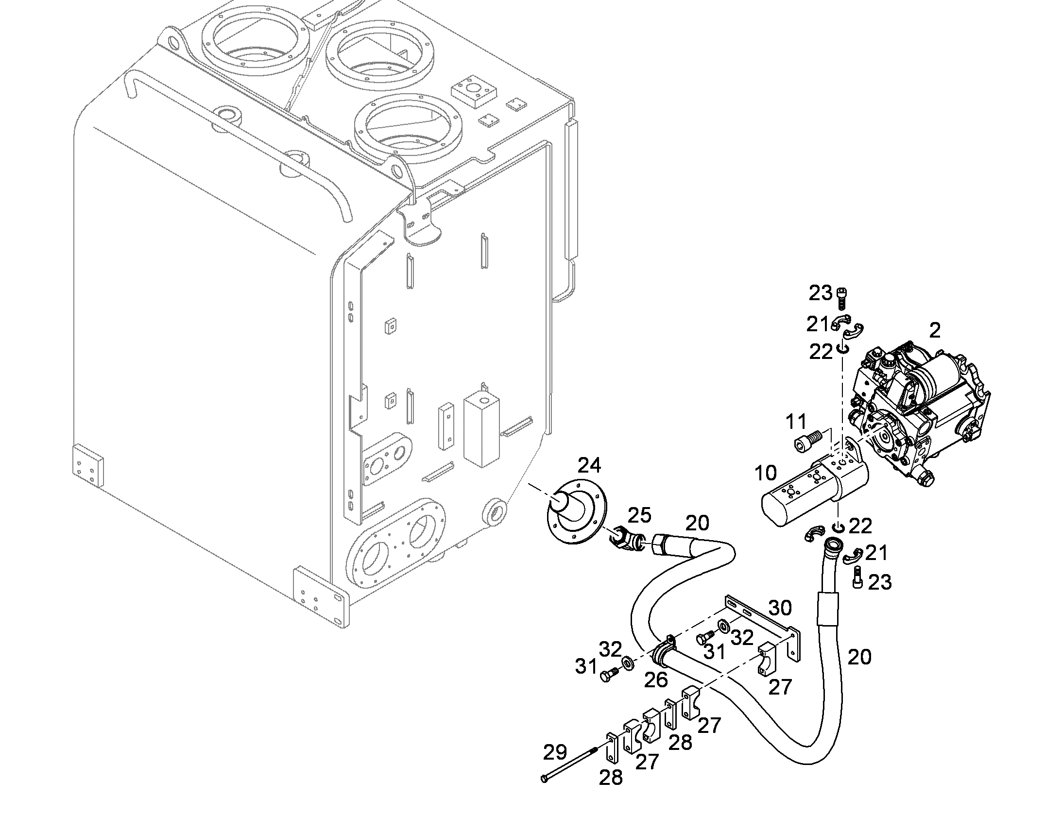 НАСОС ПОВООРОТНОЙ ПЛАТФОРМЫ A4VG 90cm³/U 10471343 LIEBHERR
