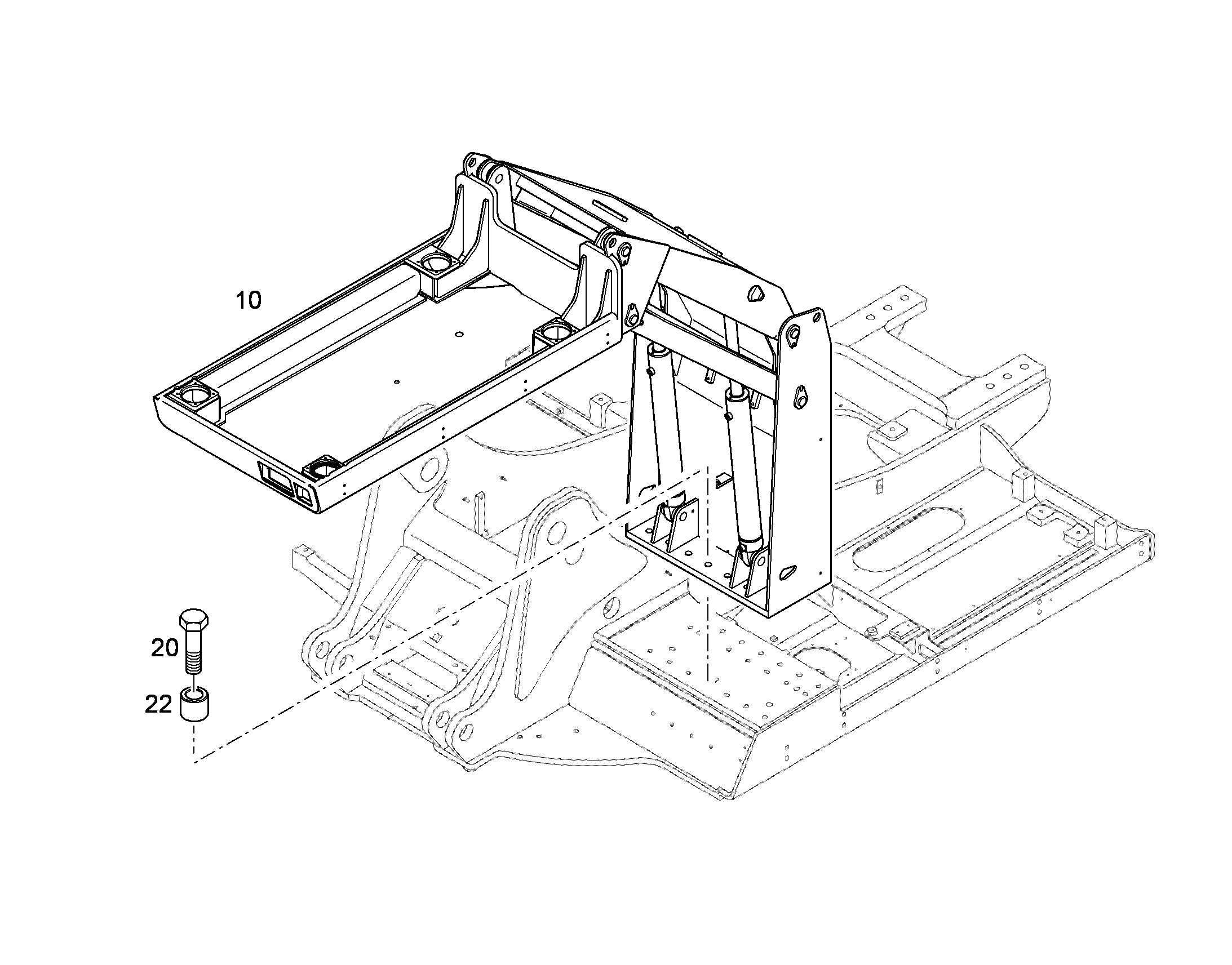 МЕХАНИЗМ ПОДЪЕМА КАБИНЫ 10675909 LIEBHERR