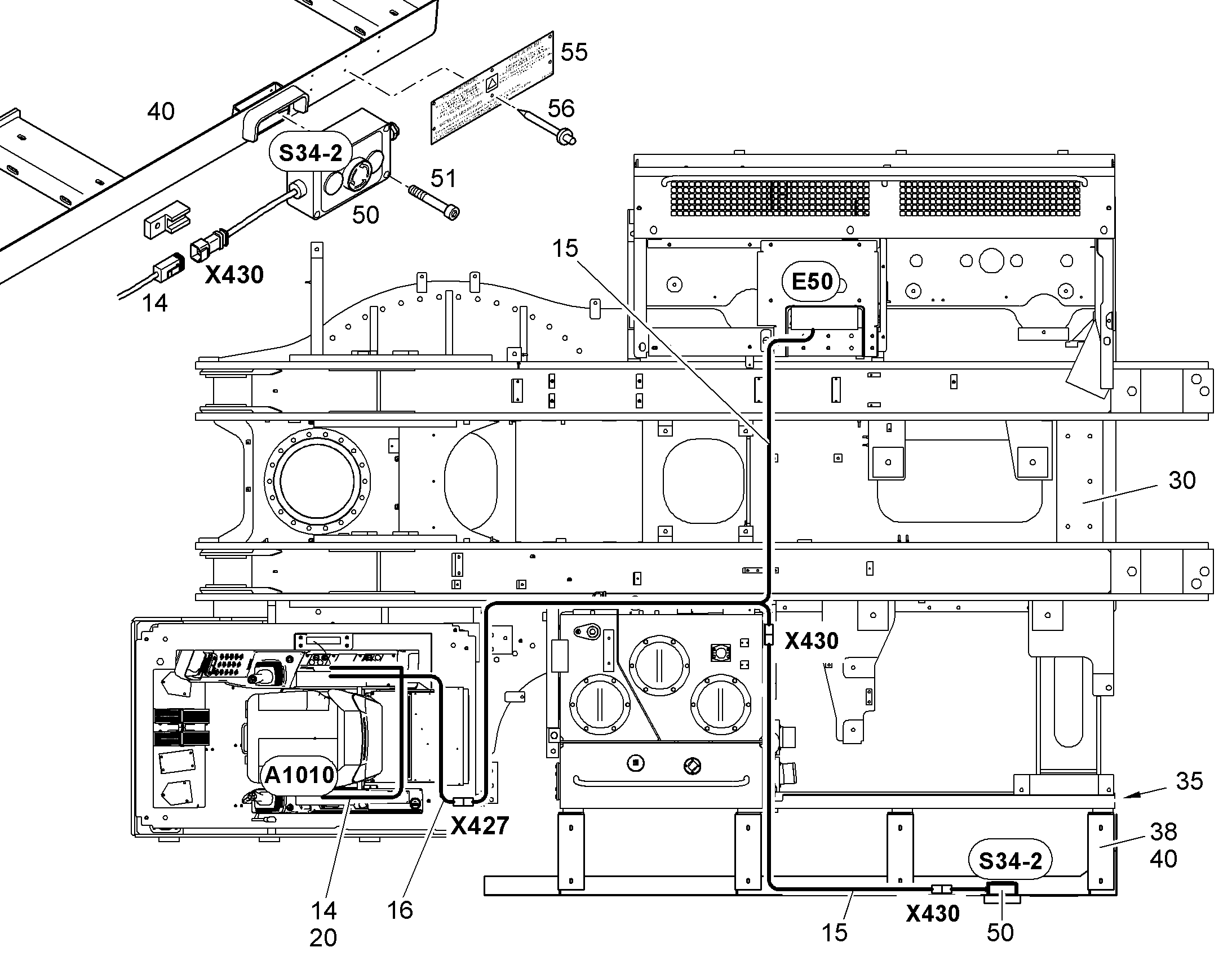 КОМПЛЕКТ КАБЕЛЕЙ E50-X430 10400641 LIEBHERR