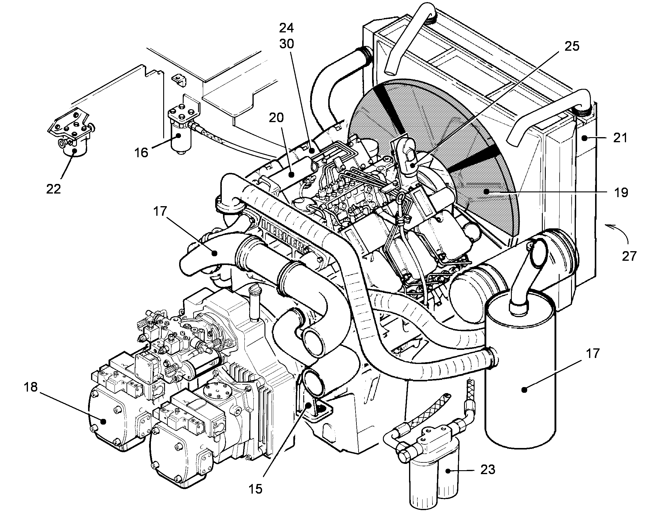 НАСОСЫ И СОЕДИНЕНИЯ 9807844 LIEBHERR