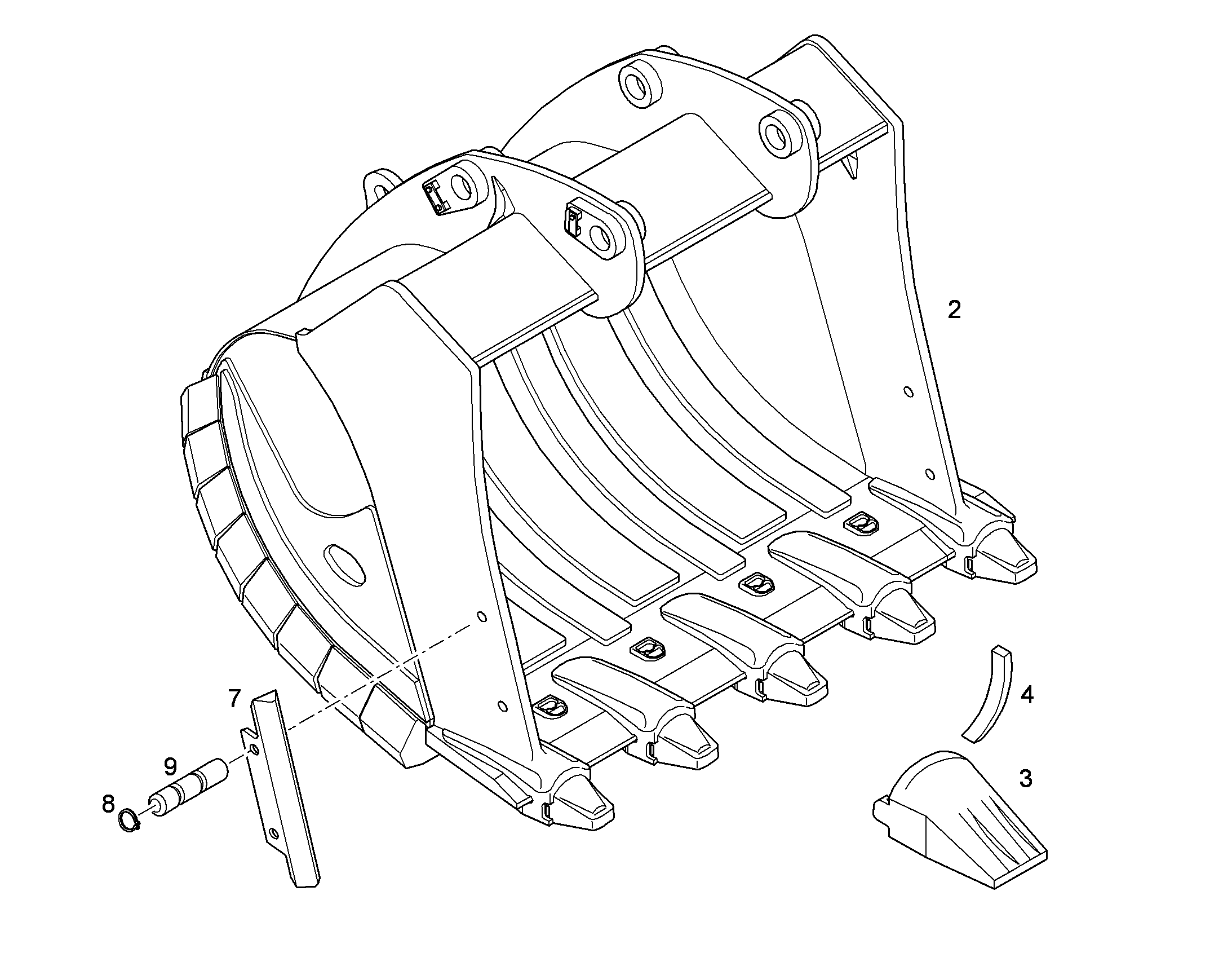 ЛОПАТА ОБРАТНАЯ HDV 10398368 LIEBHERR