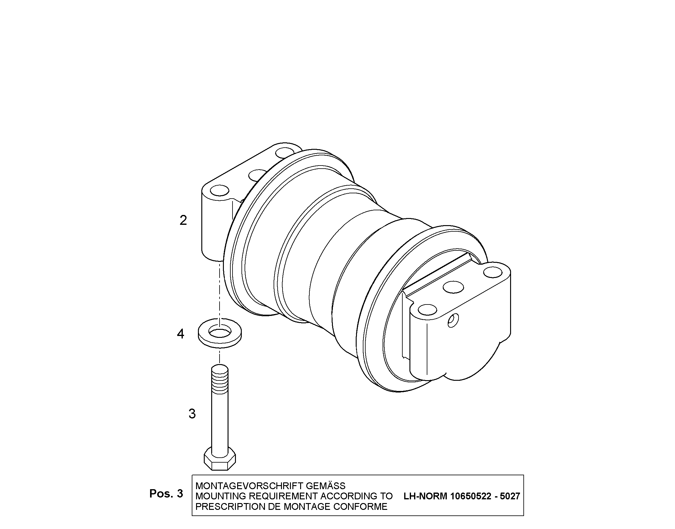 РОЛИК ХОДОВОЙ D8K 11160844 LIEBHERR