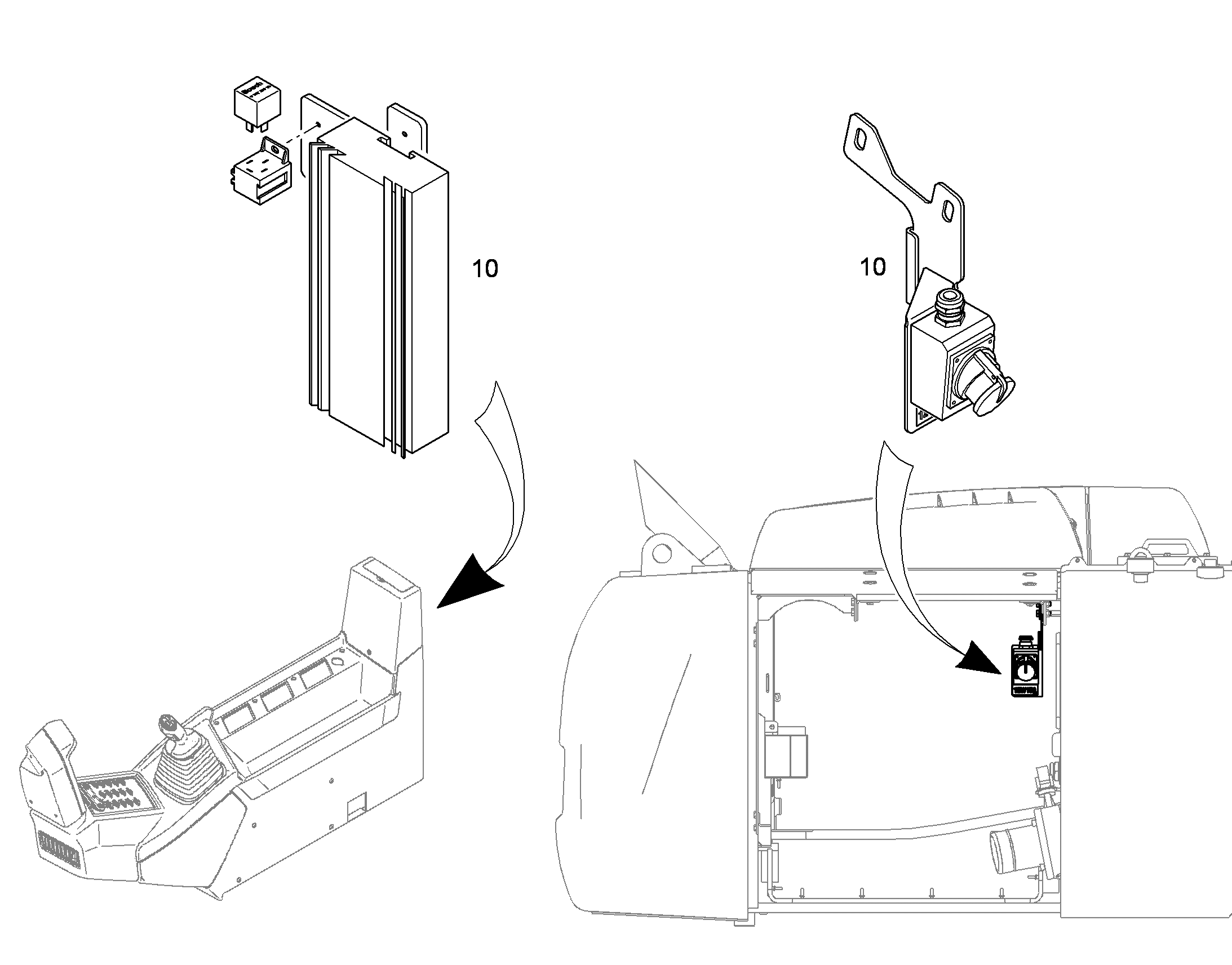 МОНТ.К-Т - ШТЕКЕР Д.ОБСЛ. 12V/15A 10396848 LIEBHERR