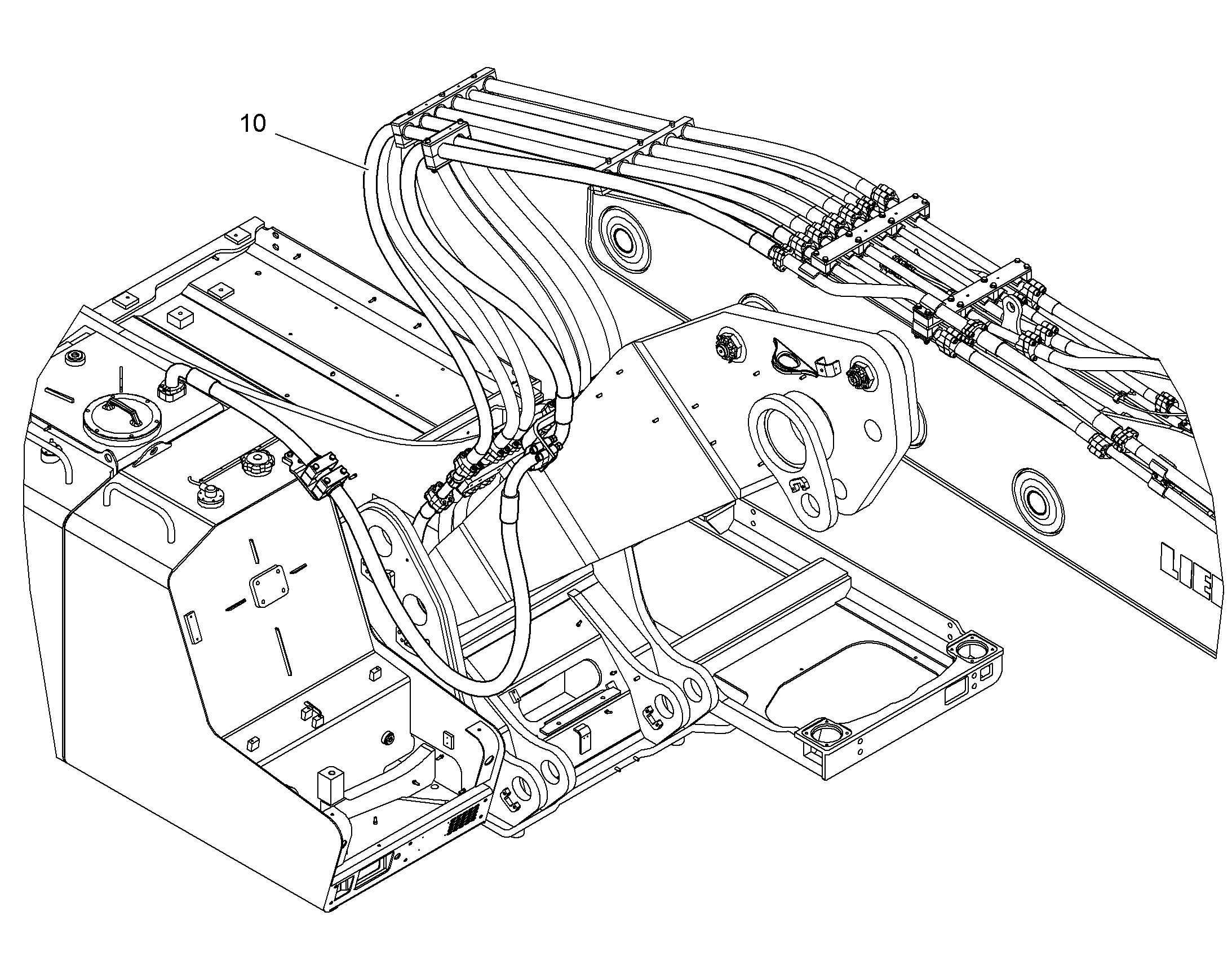 ПРОВОДКА МОНТАЖ AHS 10402833 LIEBHERR