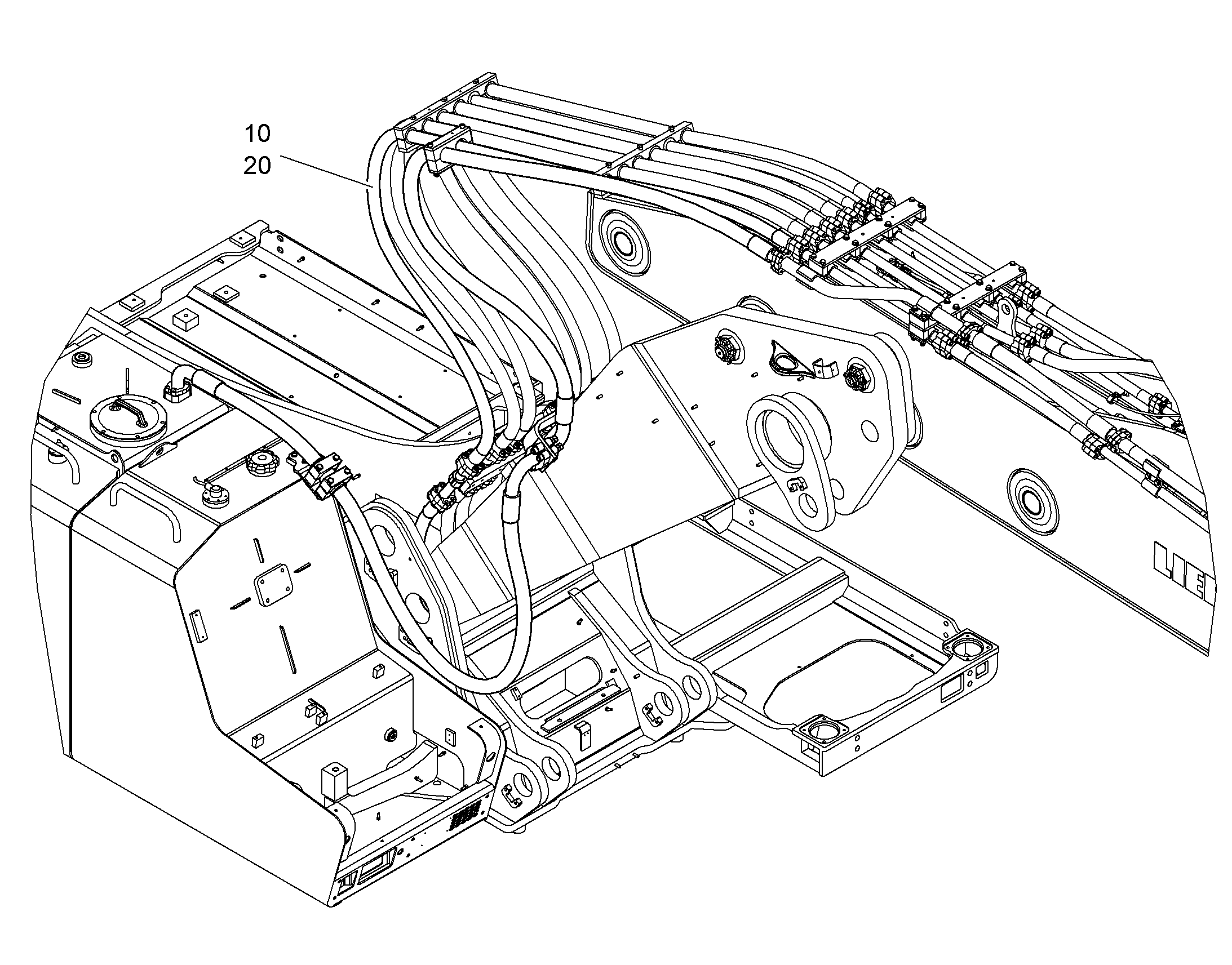 ПРОВОДКА МОНТАЖ AHS 10402834 LIEBHERR