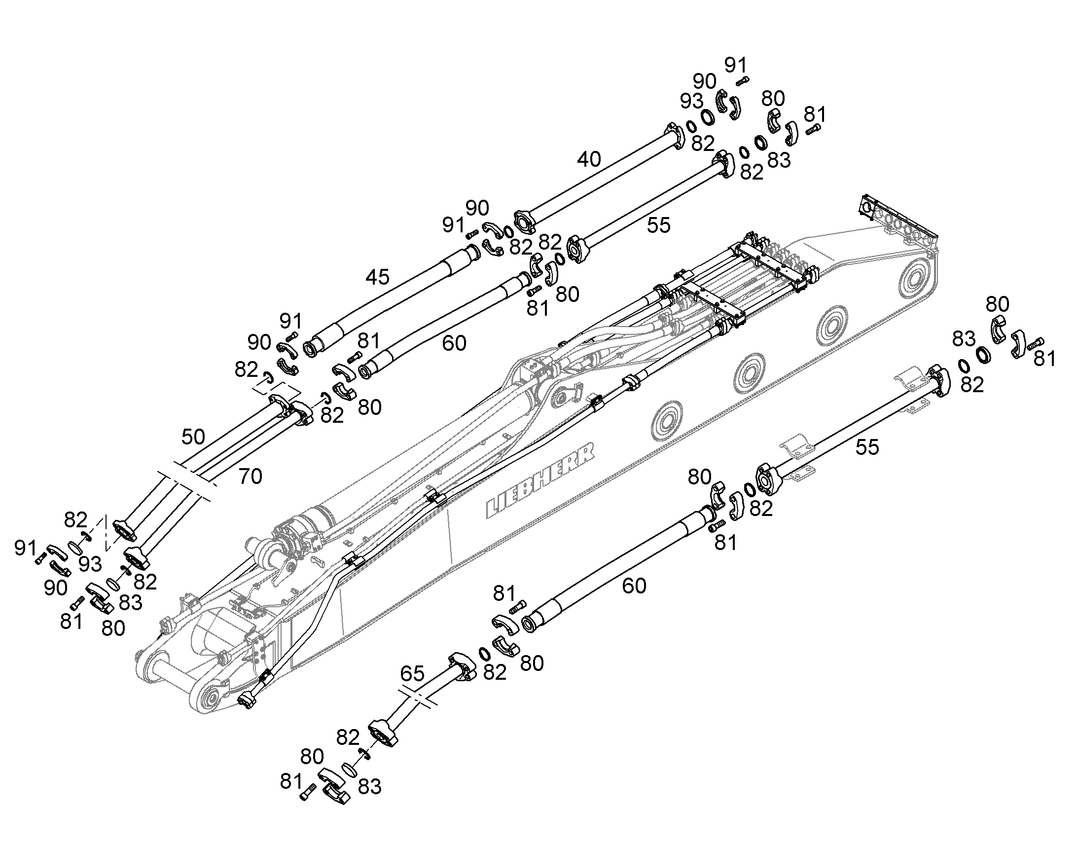 ТРУБА НАПОРНАЯ В СБОРЕ 10402868 LIEBHERR