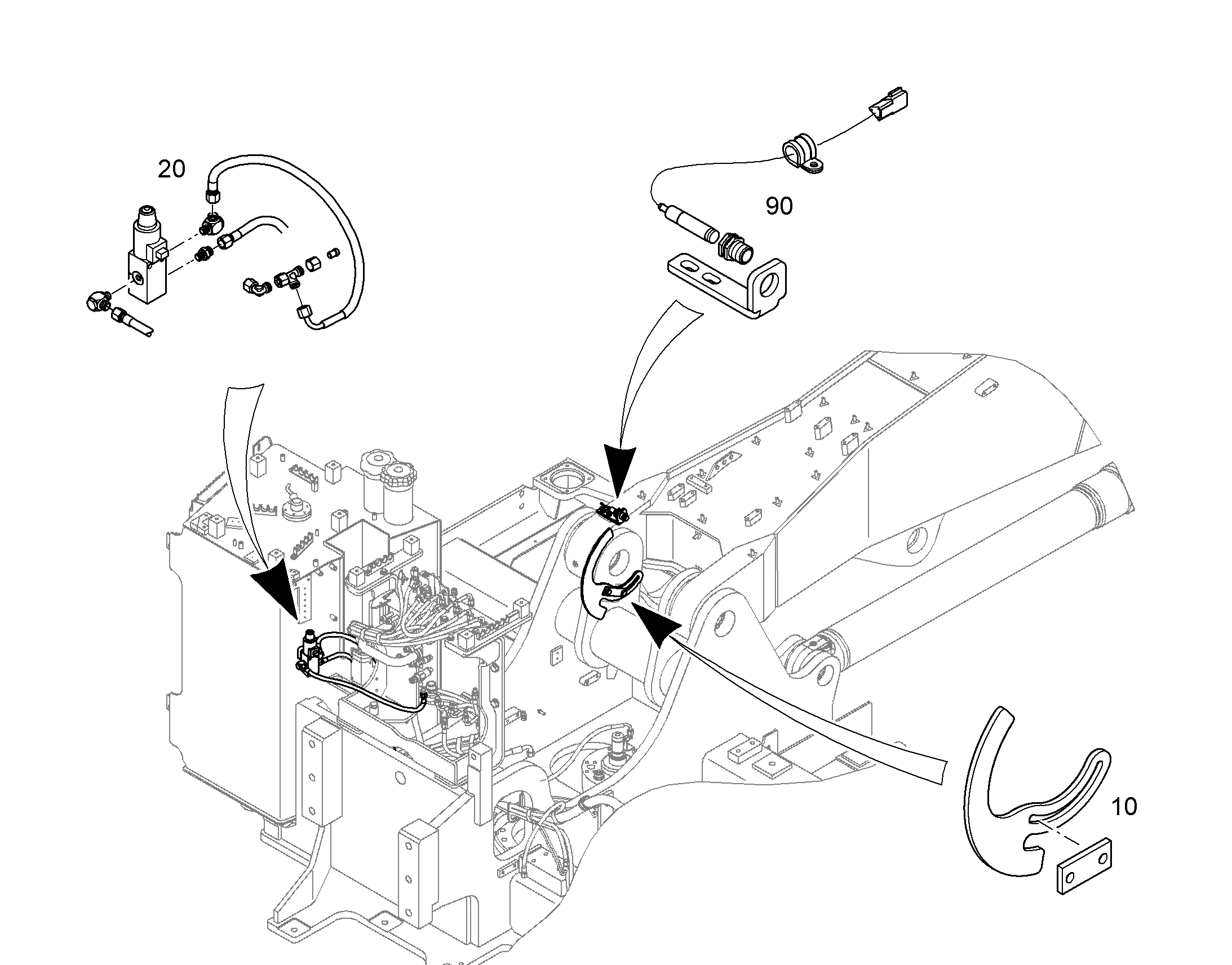 МОНТАЖНЫЕ ЧАСТИ ШАССИ 10408925 LIEBHERR
