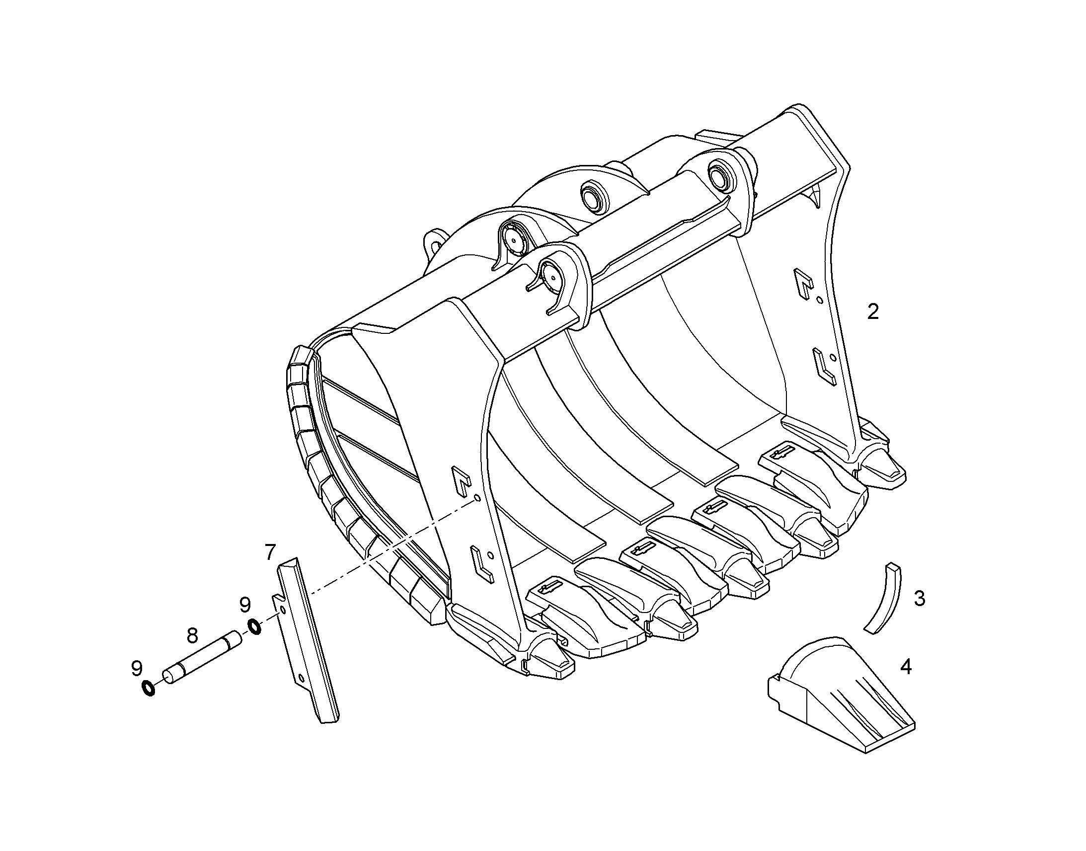 ЛОПАТА ОБРАТНАЯ HDV 10823865 LIEBHERR
