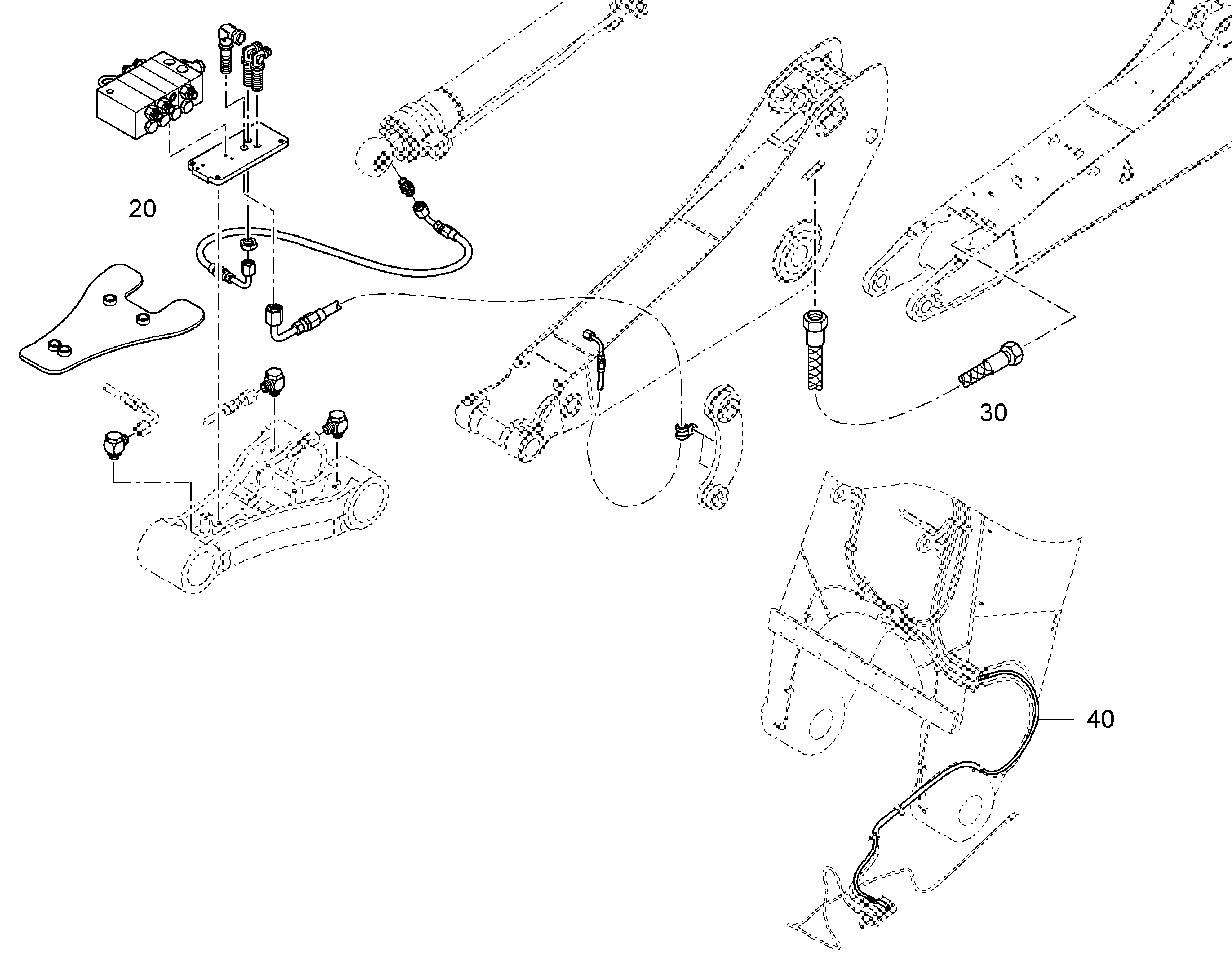 СМАЗОЧНЫЕ ЛИНИИ ДЛЯ НАКЛАДОК 10851947 LIEBHERR