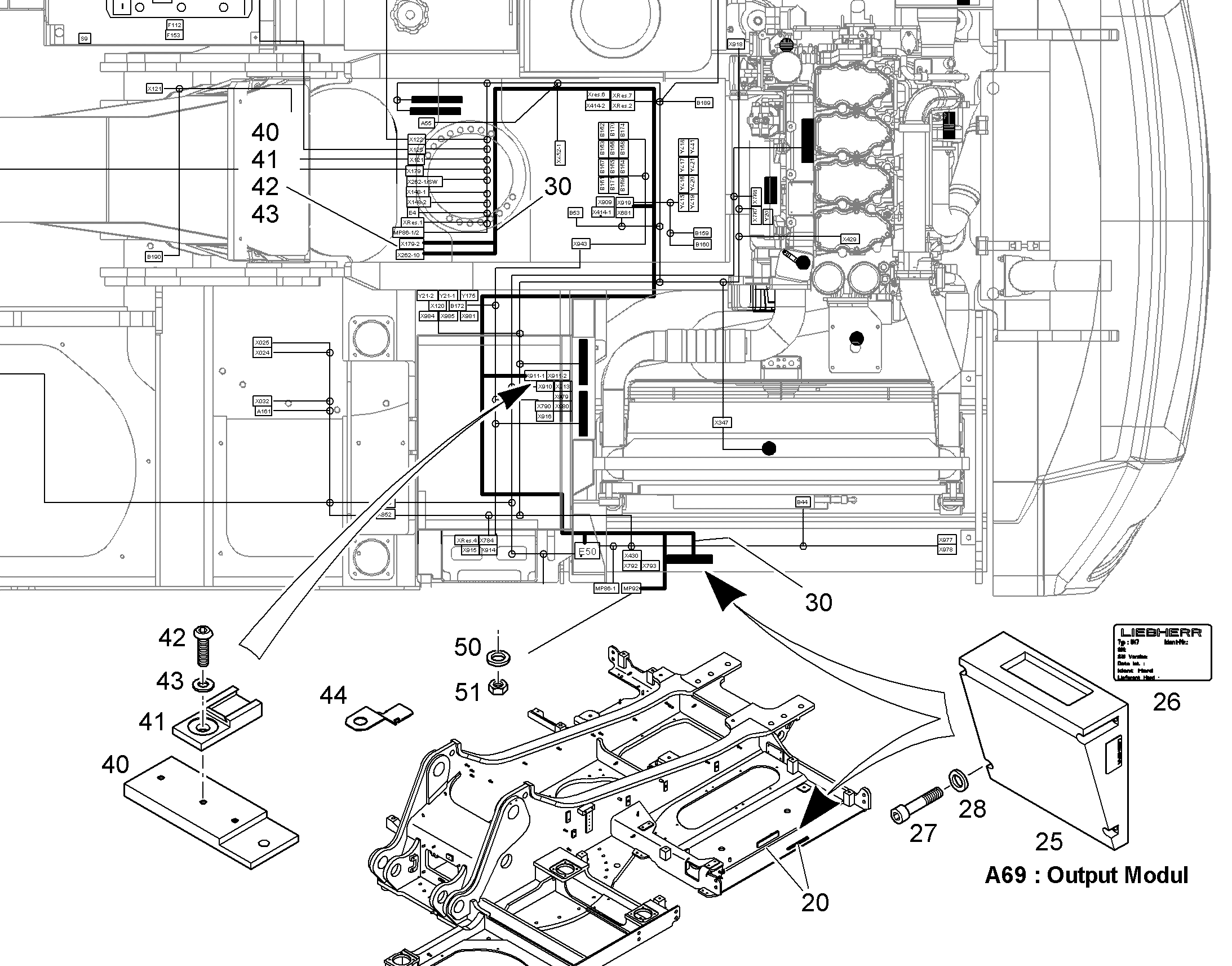 ЖГУТ КАБЕЛЕЙ ДОПОЛНИТЕЛЬНЫЙ 10826166 LIEBHERR