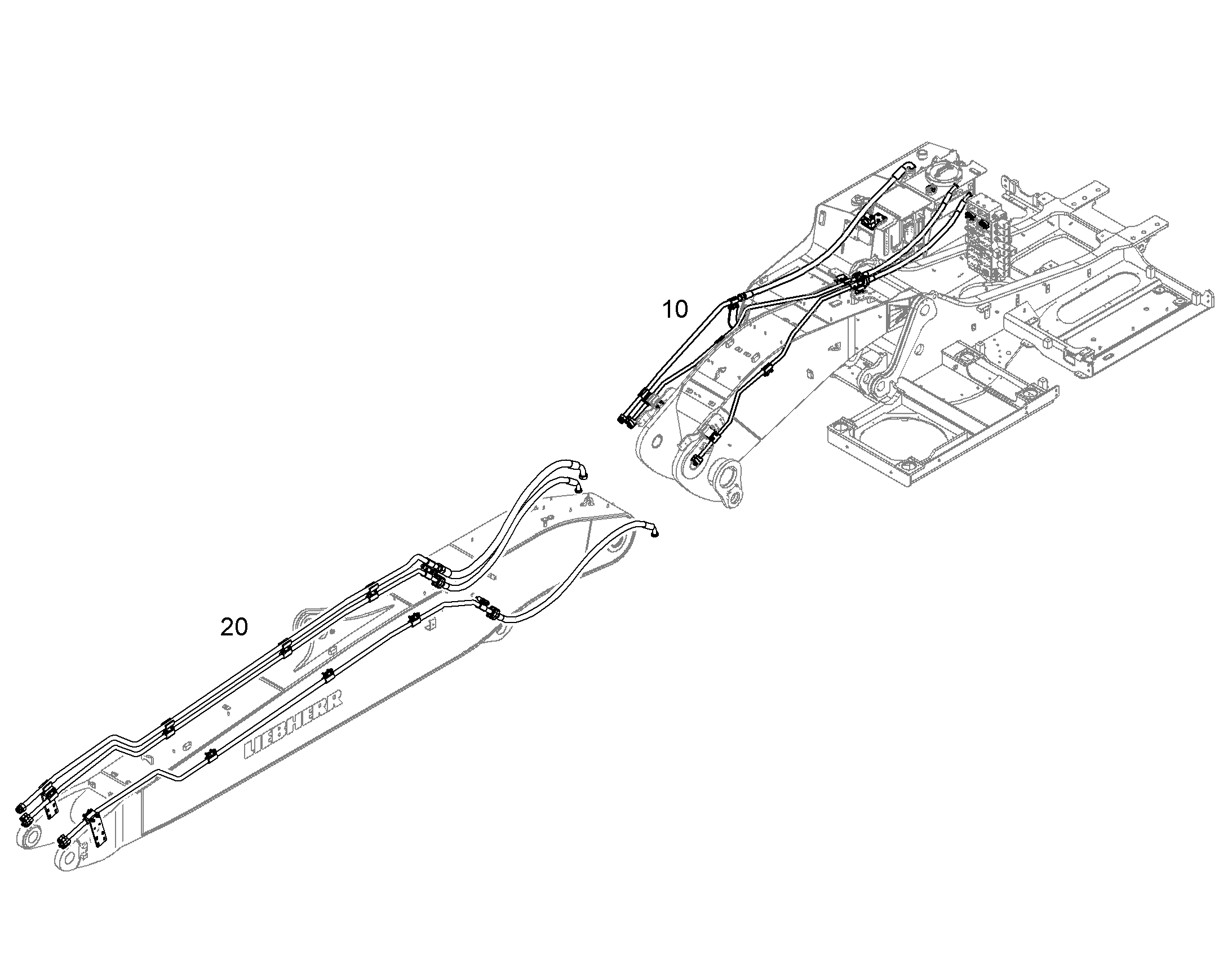 ПРОВОДКА МОНТАЖ AHS 10826260 LIEBHERR