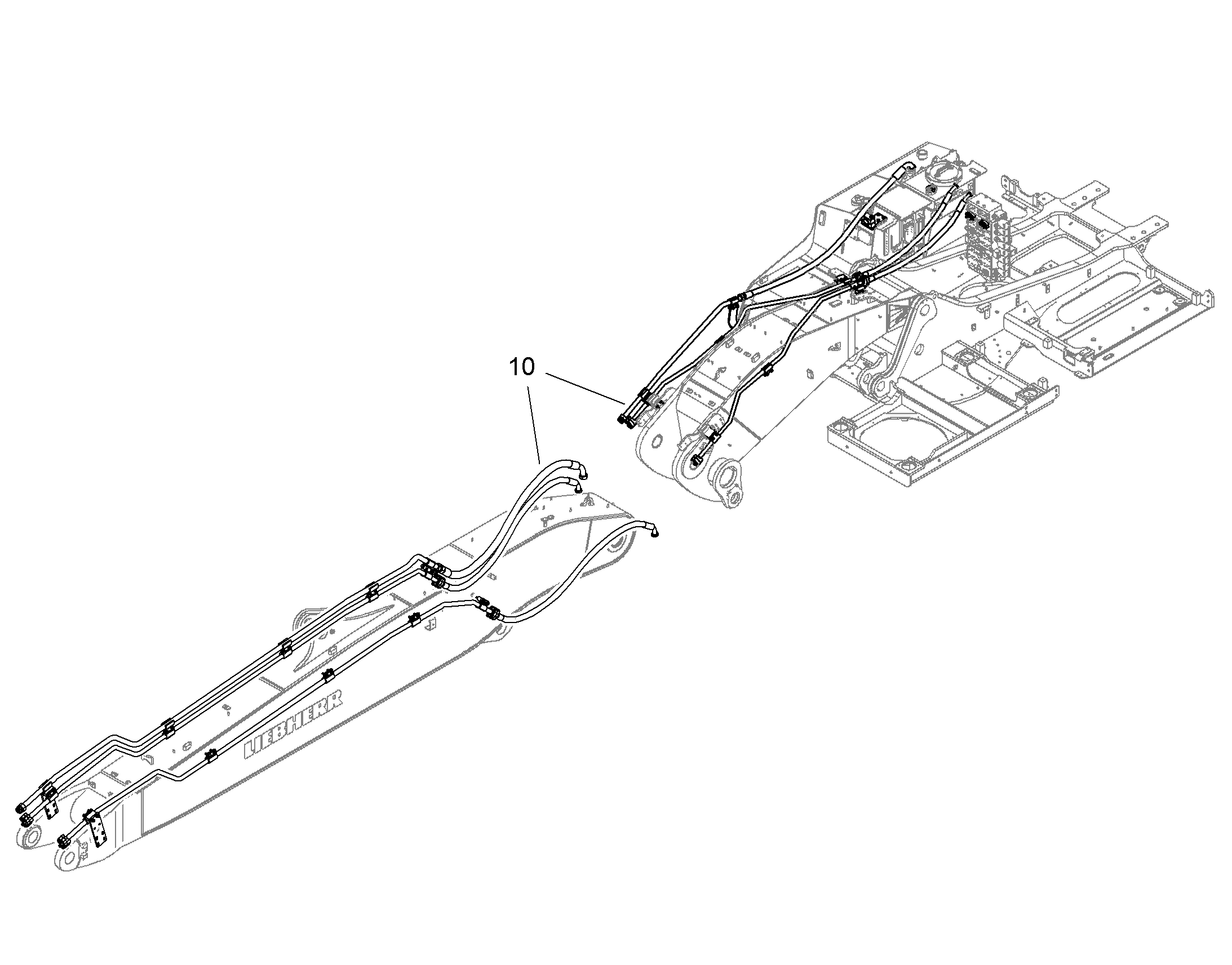 ПРОВОДКА МОНТАЖ AHS 10826259 LIEBHERR