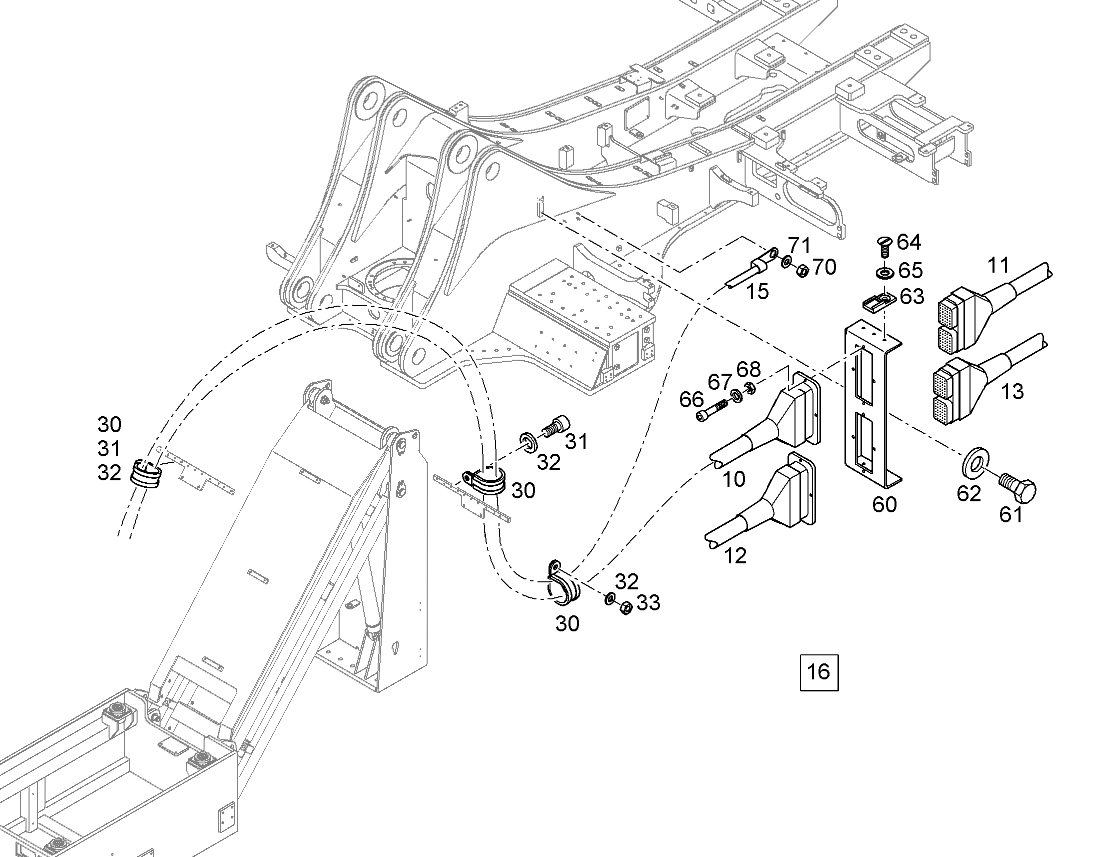 КОМПЛ. ПРОВОДОВ ПОВ. ПЛАТФ. 10824318 LIEBHERR