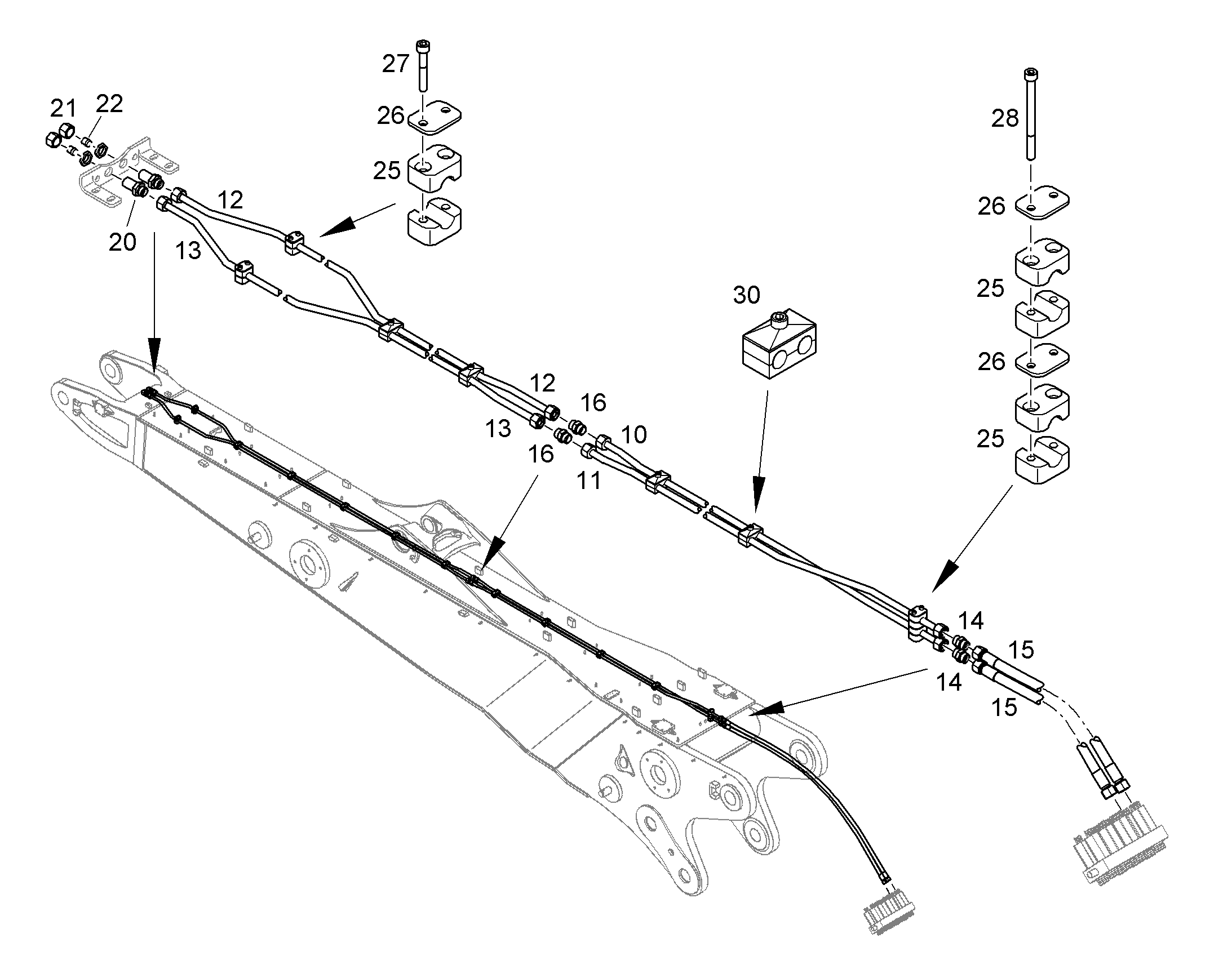 ТРУБА НАПОРНАЯ В СБОРЕ 10828510 LIEBHERR