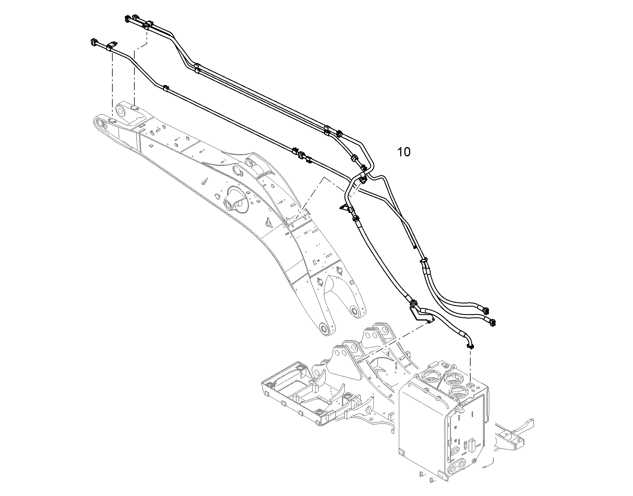 ПРОВОДКА МОНТАЖ AHS 10825790 LIEBHERR