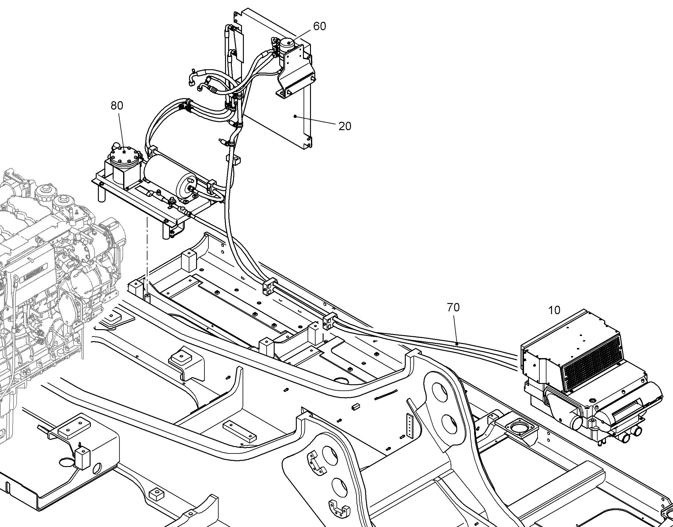 ШЛАНГИ КОНДИЦИОНЕРА, УСТАНОВКА 10389078 LIEBHERR