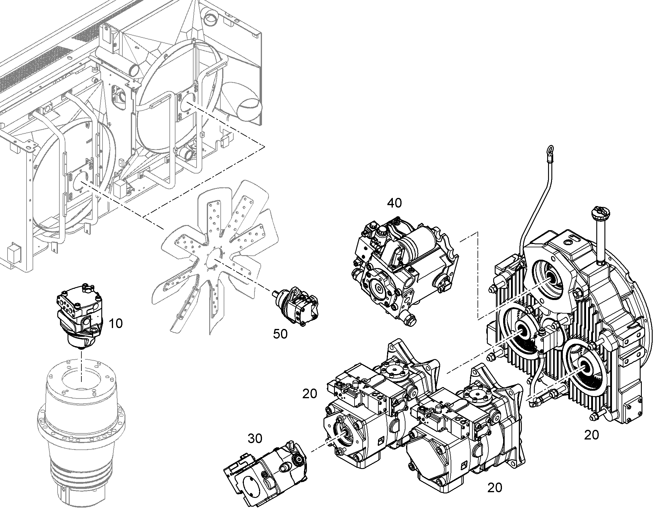 НАСОС ПОВООРОТНОЙ ПЛАТФОРМЫ A4VG 90cm³/U 10450733 LIEBHERR