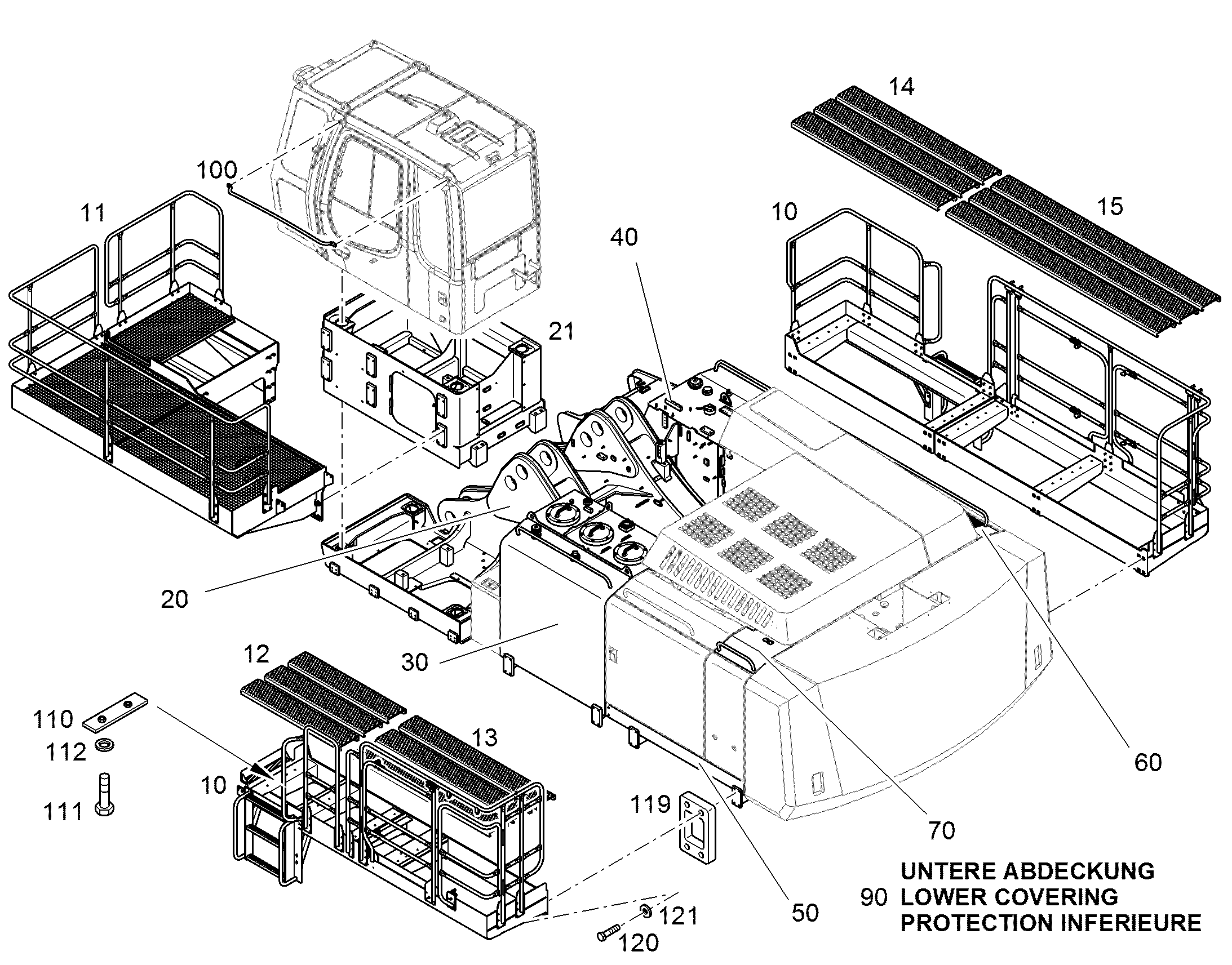 ПЛАТФ.- НЕПОДВИЖНОЕ ВОЗВЫШЕНИЕ 10832669 LIEBHERR