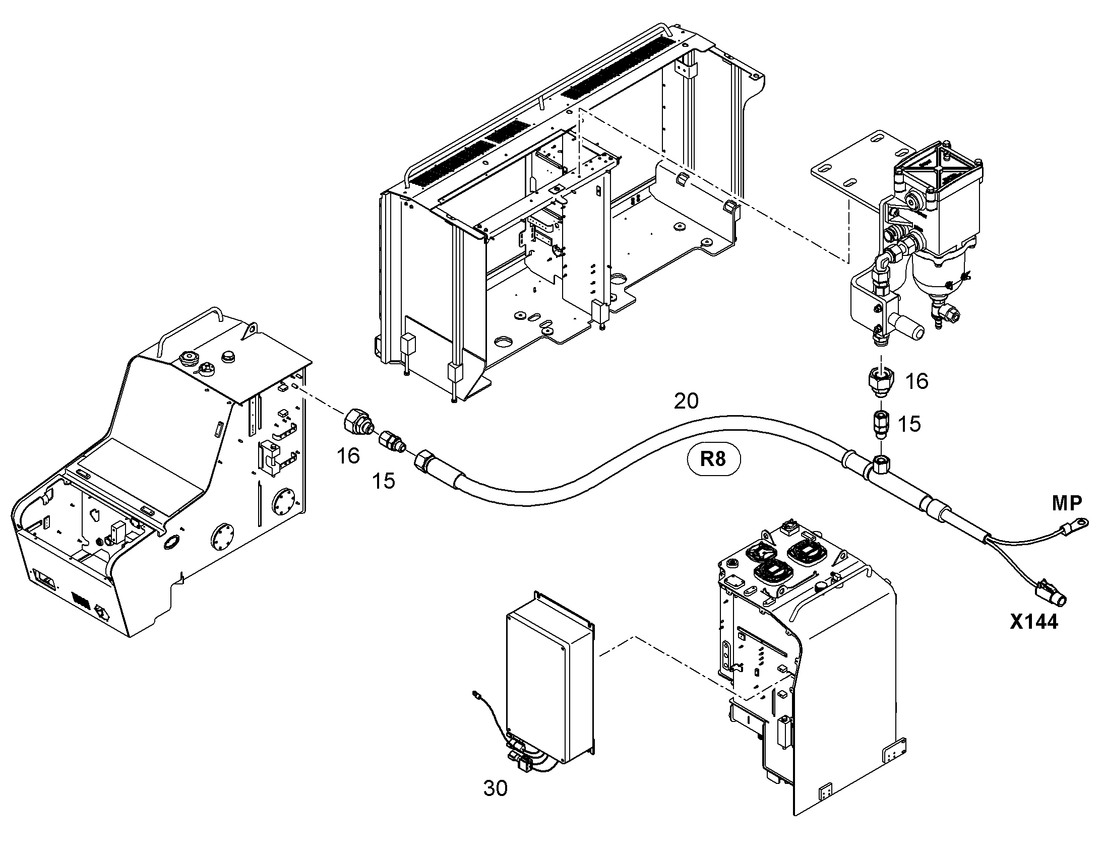 ЖГУТ КАБЕЛЕЙ THERMOLINE 10827807 LIEBHERR